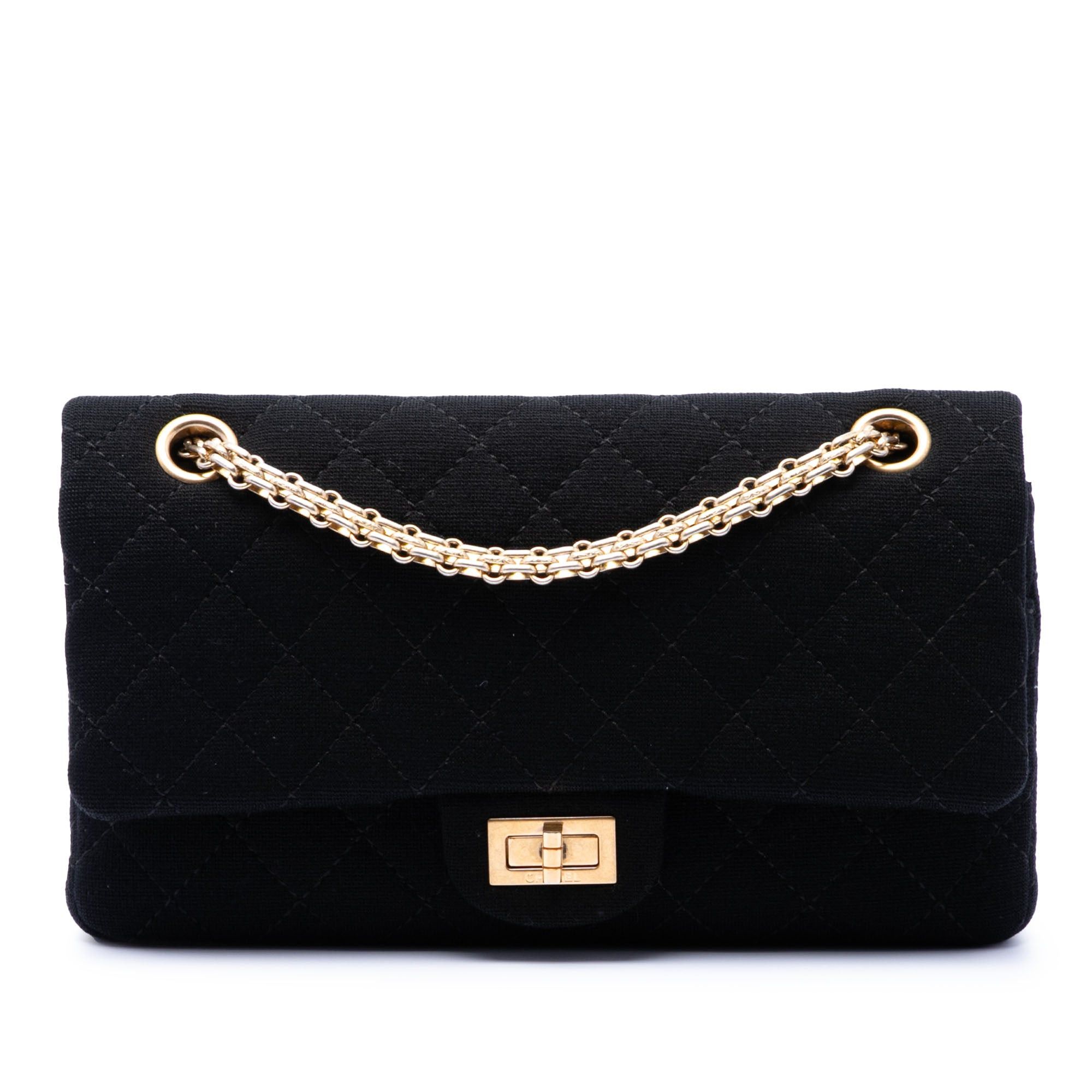 Chanel Quilted Jersey Reissue 2.55 Double Flap 225 Size ONE SIZE - 1 Thumbnail
