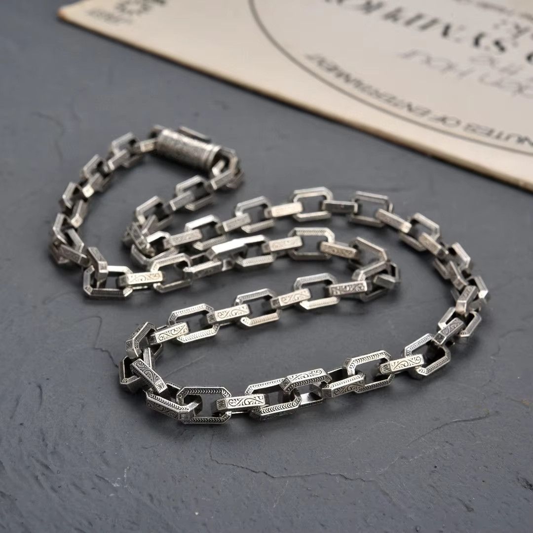 Jewelry Vine Grass Pattern Heavy Necklace Size ONE SIZE - 4 Thumbnail