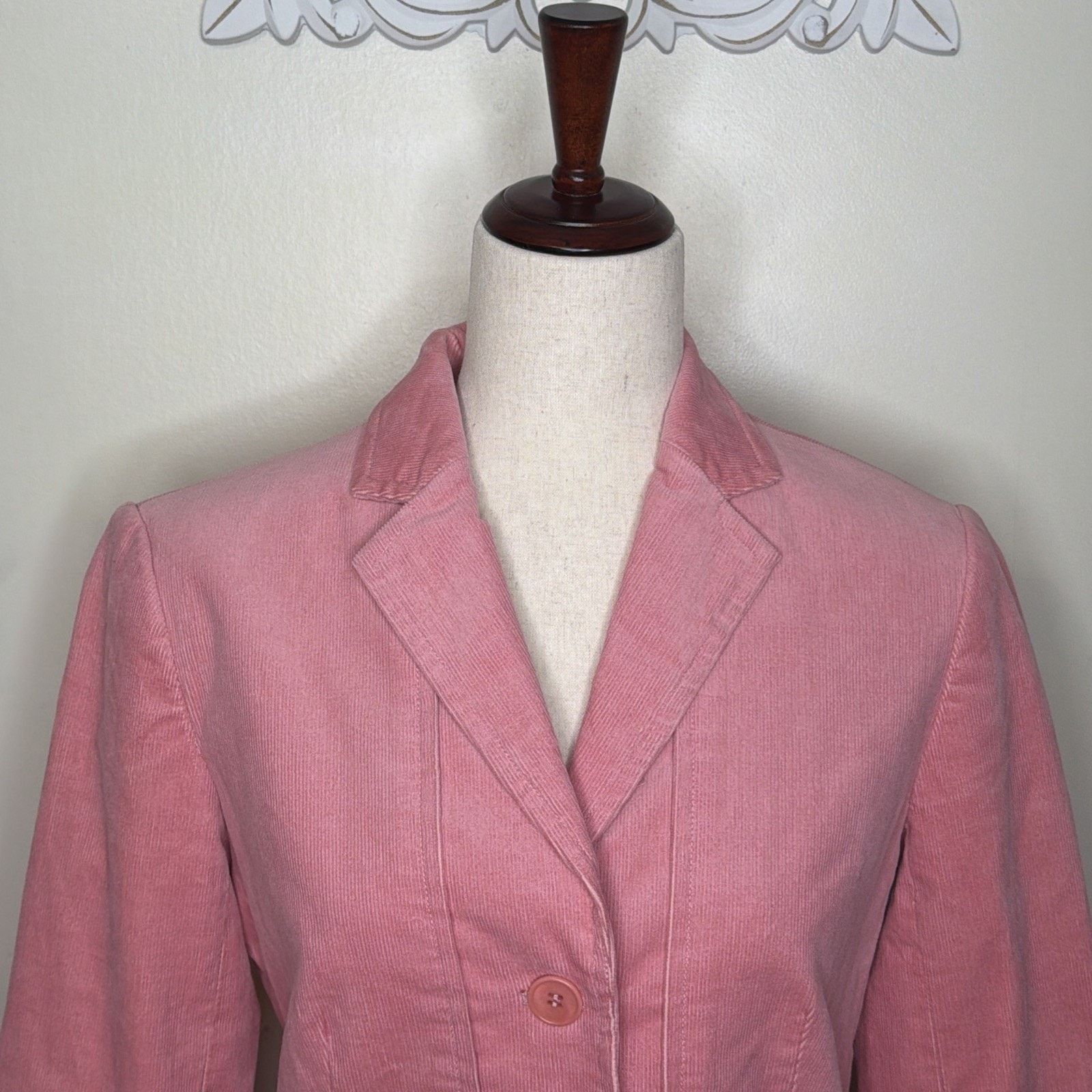 Talbots Talbots Women's 6 Corduroy Jacket Lined Stretch Spring PINK Size M / US 6-8 / IT 42-44 - 2 Thumbnail