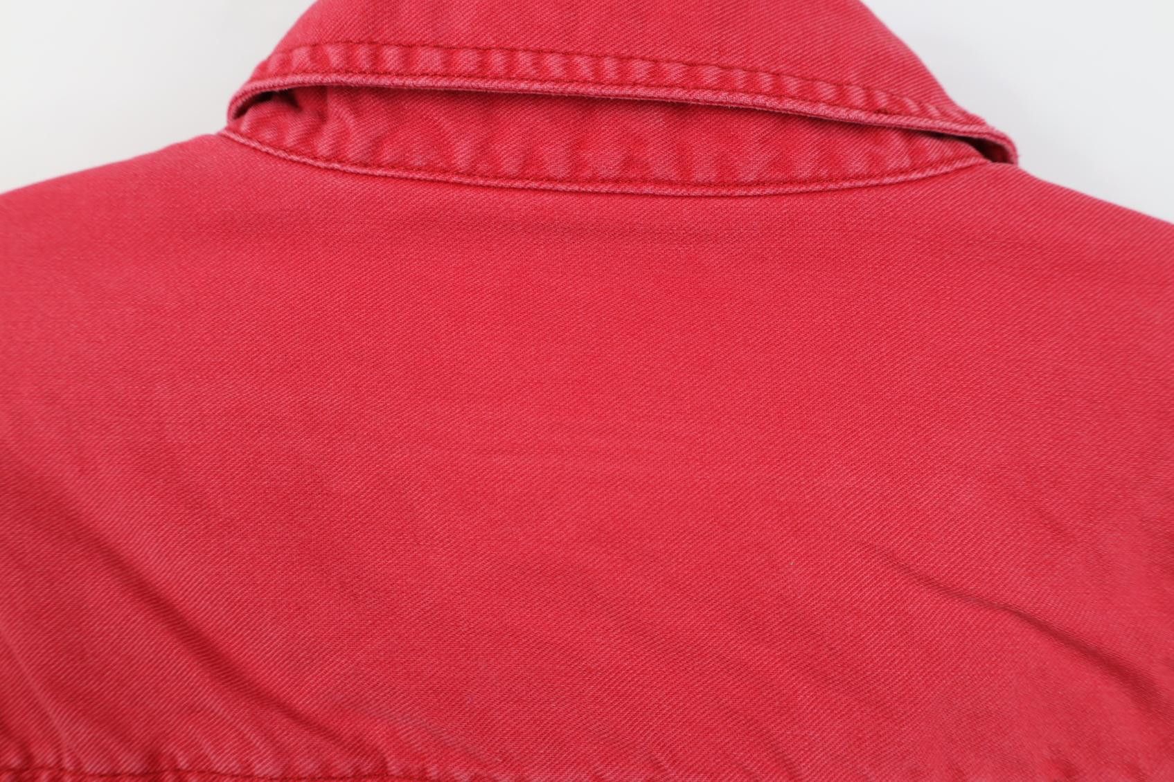 Levi's Vintage 90s Levis Baggy Denim Jean Button Shirt Red Cotton Size US L / EU 52-54 / 3 - 14 Thumbnail