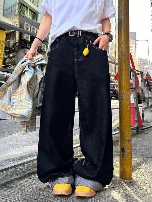 Japanese Brand × Vintage DRIP BAGGY vintage denim jeans pants Size US 35 - 1 Thumbnail