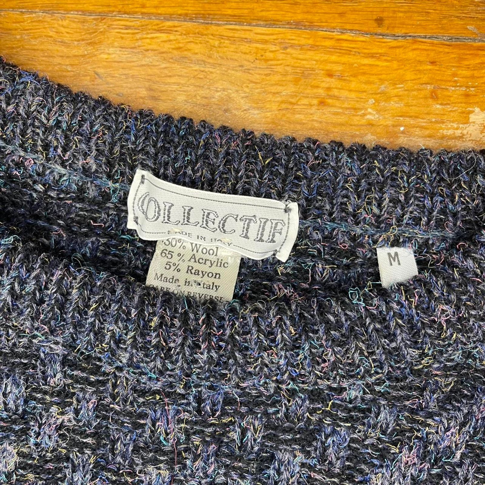 Other Vintage Preppy Knitted Sweater Collectif Size M / US 6-8 / IT 42-44 - 3 Thumbnail
