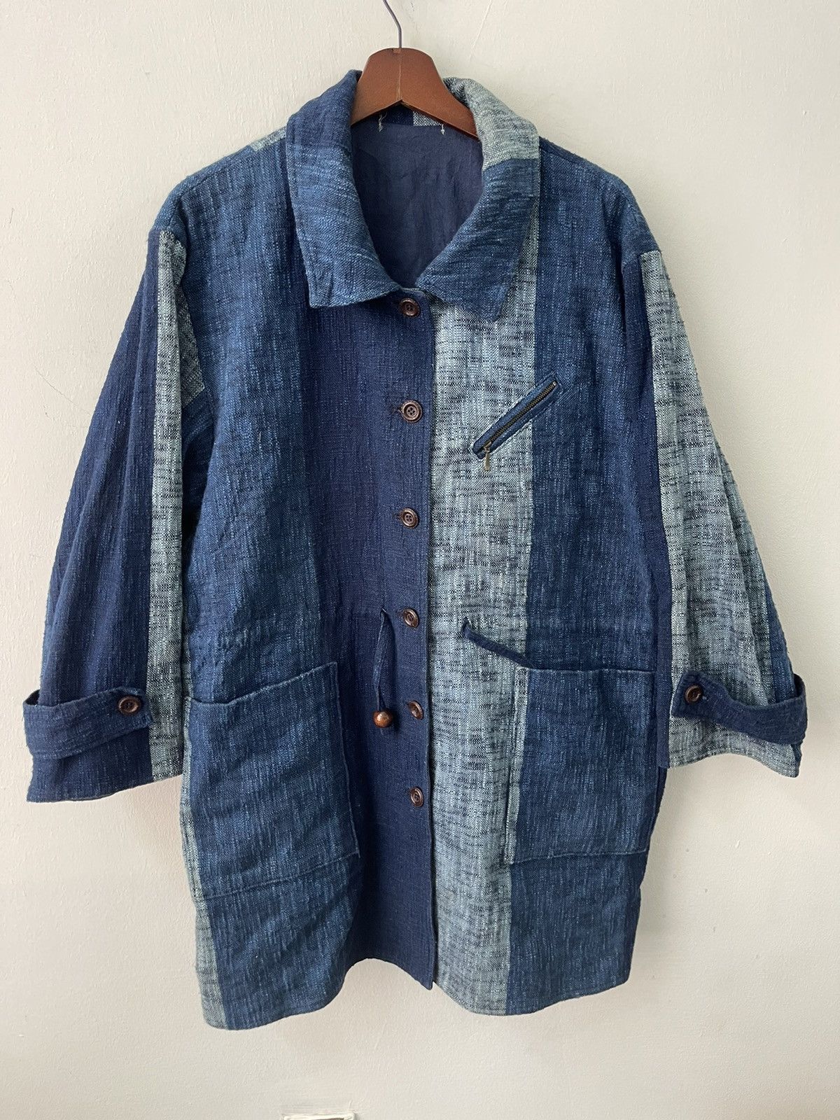 Indigo VINTAGE INDIGO BLUE DYED JACKET BLUE JAPAN Size US M / EU 48-50 / 2 - 4 Thumbnail
