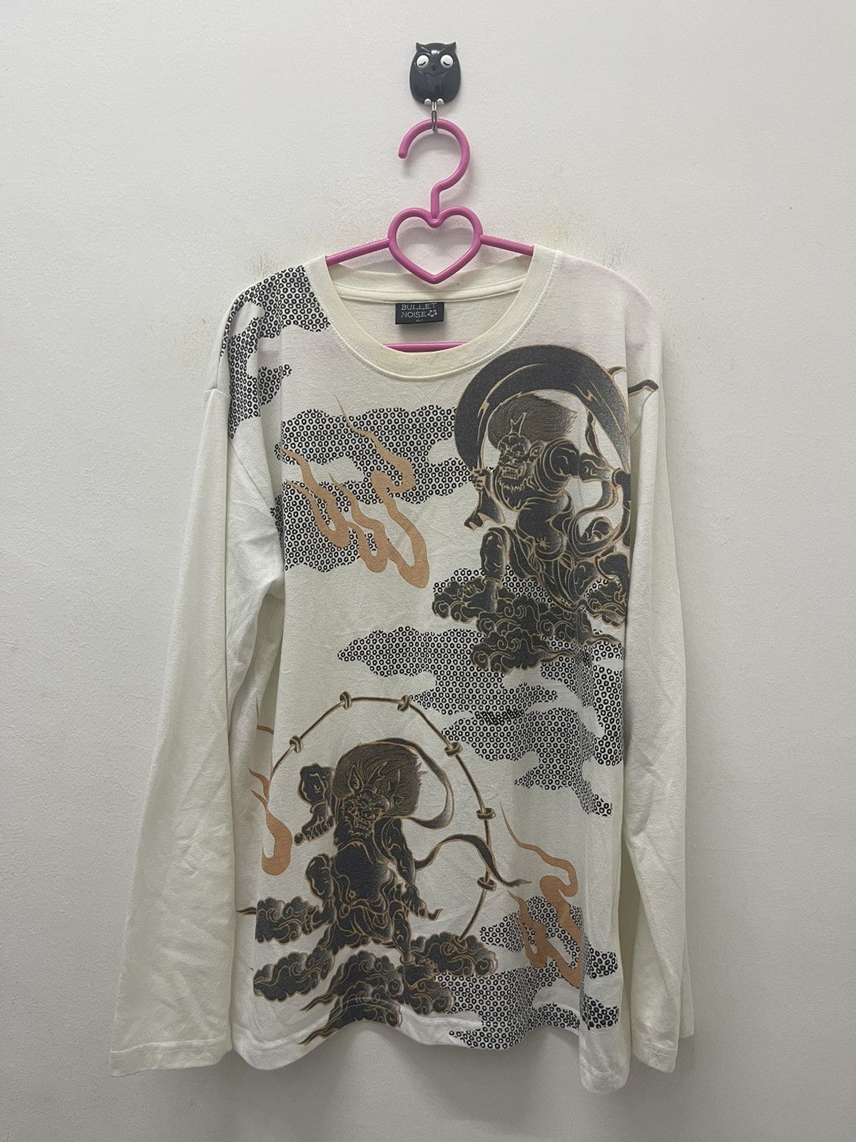 If Six Was Nine Rare Vintage BULLET NOISE Fujin Raijin Sukajan Full All Over Size US L / EU 52-54 / 3 - 1 Thumbnail