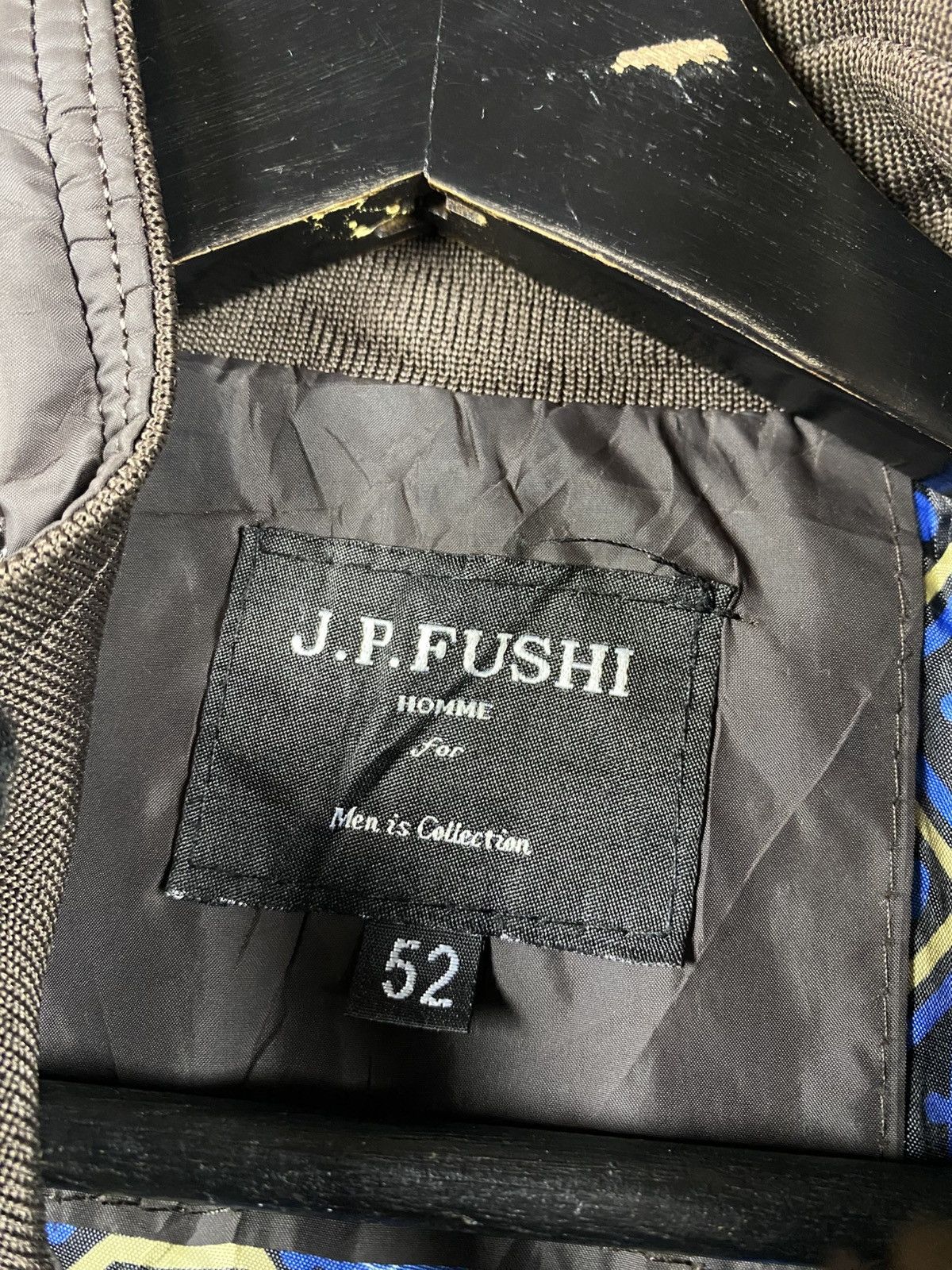 Vintage J.P. Fushi Homme Men’s Vintage Jacket – Blue Pattern Lining Size US L / EU 52-54 / 3 - 6 Thumbnail