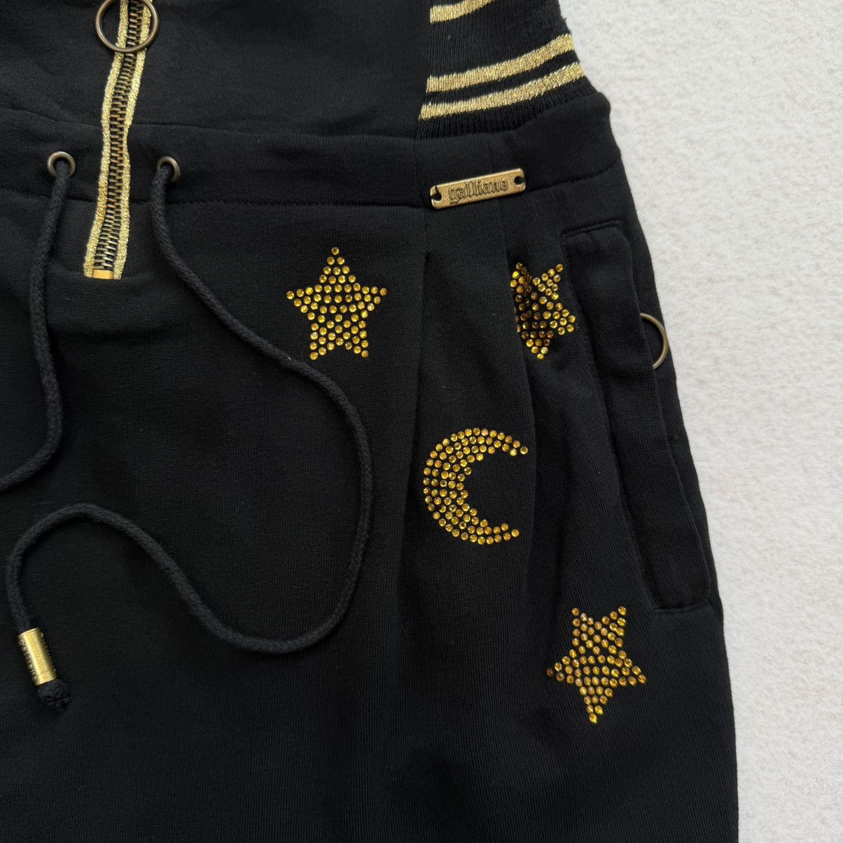 John Galliano 2000s John Galliano Rhinestone Celestial Mini Skirt Size 28" / US 6 / IT 42 - 2 Thumbnail
