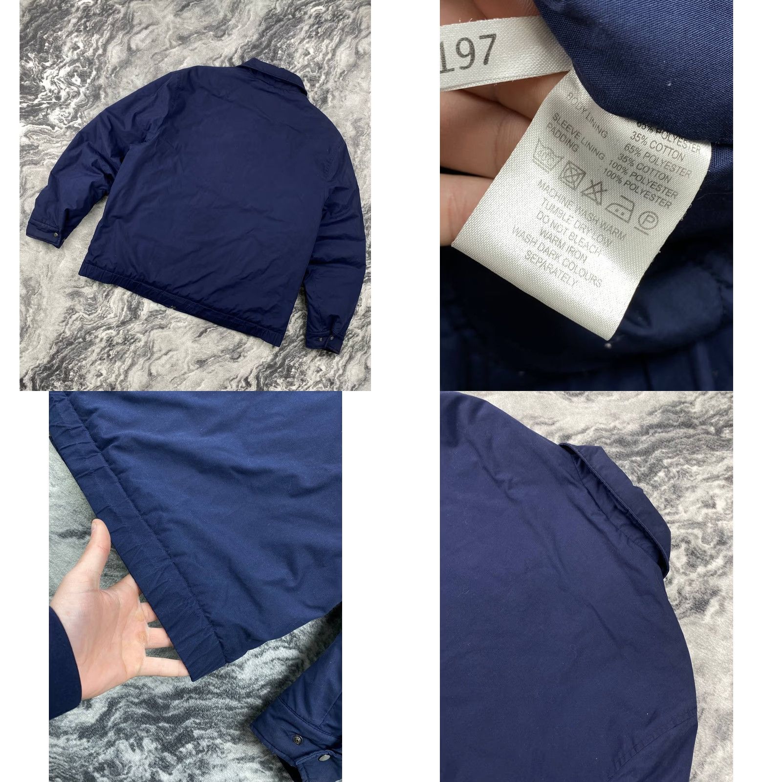 Yves Saint Laurent VINTAGE Yves Saint Laurent Bomber Jacket YSL Men XL Blue Men Jacket Bomber Blue Logo Vintage XL Size US XL / EU 56 / 4 - 9 Thumbnail