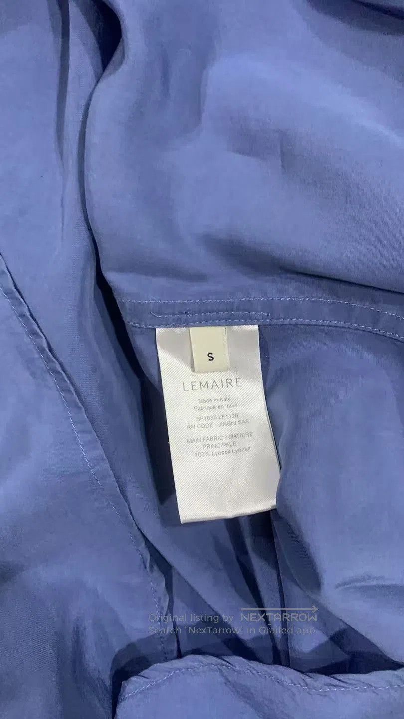 Lemaire Lemaire 23SS Blue Lyocell Shirt. Size US S / EU 44-46 / 1 - 4 Thumbnail