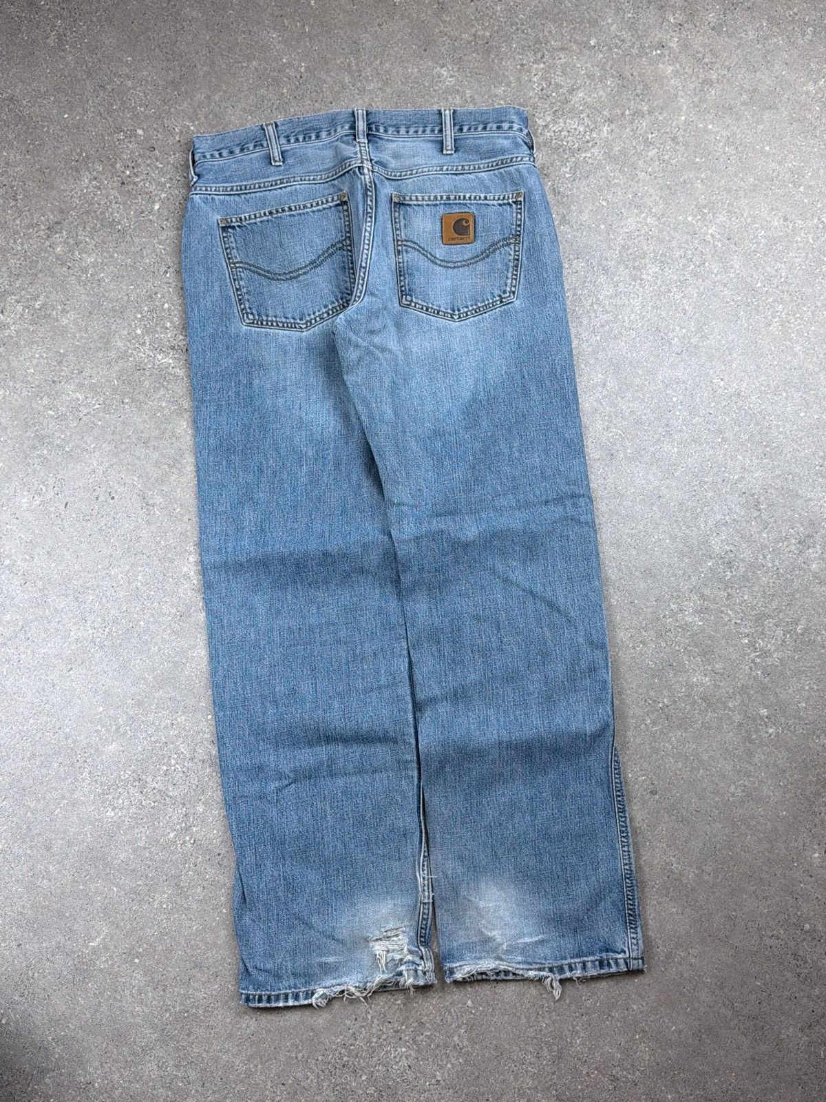 Carhartt Vintage Carhartt Western Pants Raw Denim Jeans Distressed Size US 31 - 1 Thumbnail