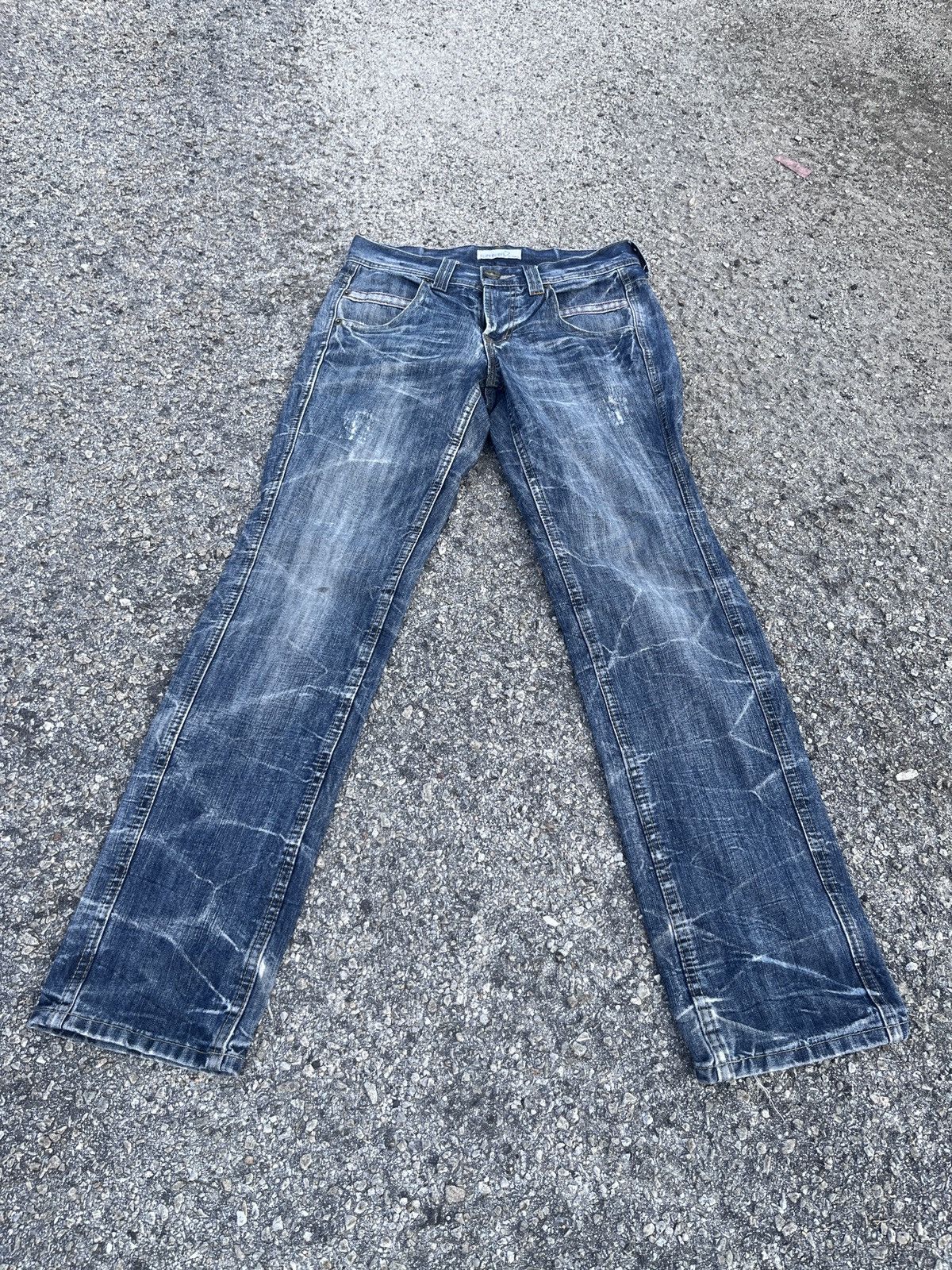 If Six Was Nine Superubis Valeta Blue Honeycomb Jean Size US 30 / EU 46 - 1 Thumbnail
