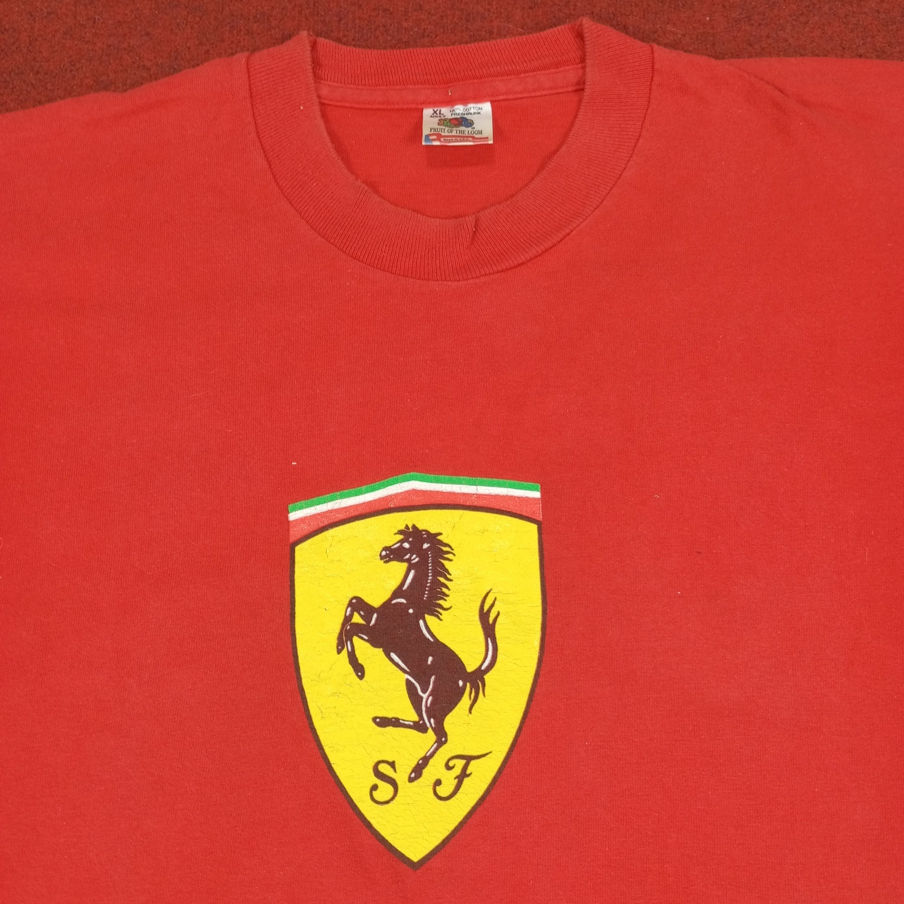 Ferrari × Vintage Ferrari Luxury Motorsports Logo Design Vintage Tshirt Size US XL / EU 56 / 4 - 2 Thumbnail