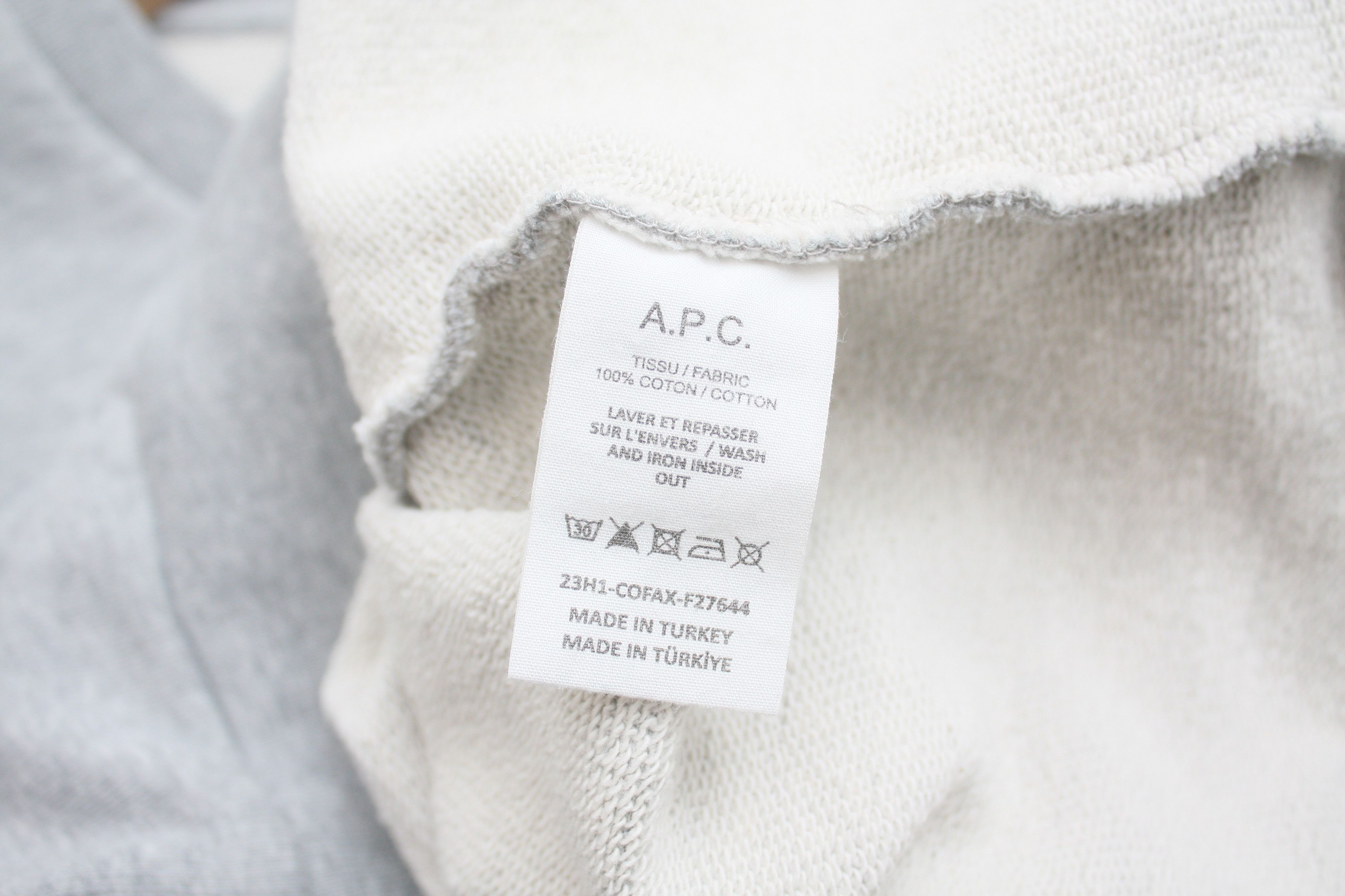 A.P.C. A.P.C. Logo Gray Sweatshirt Size US XS / EU 42 / 0 - 5 Thumbnail