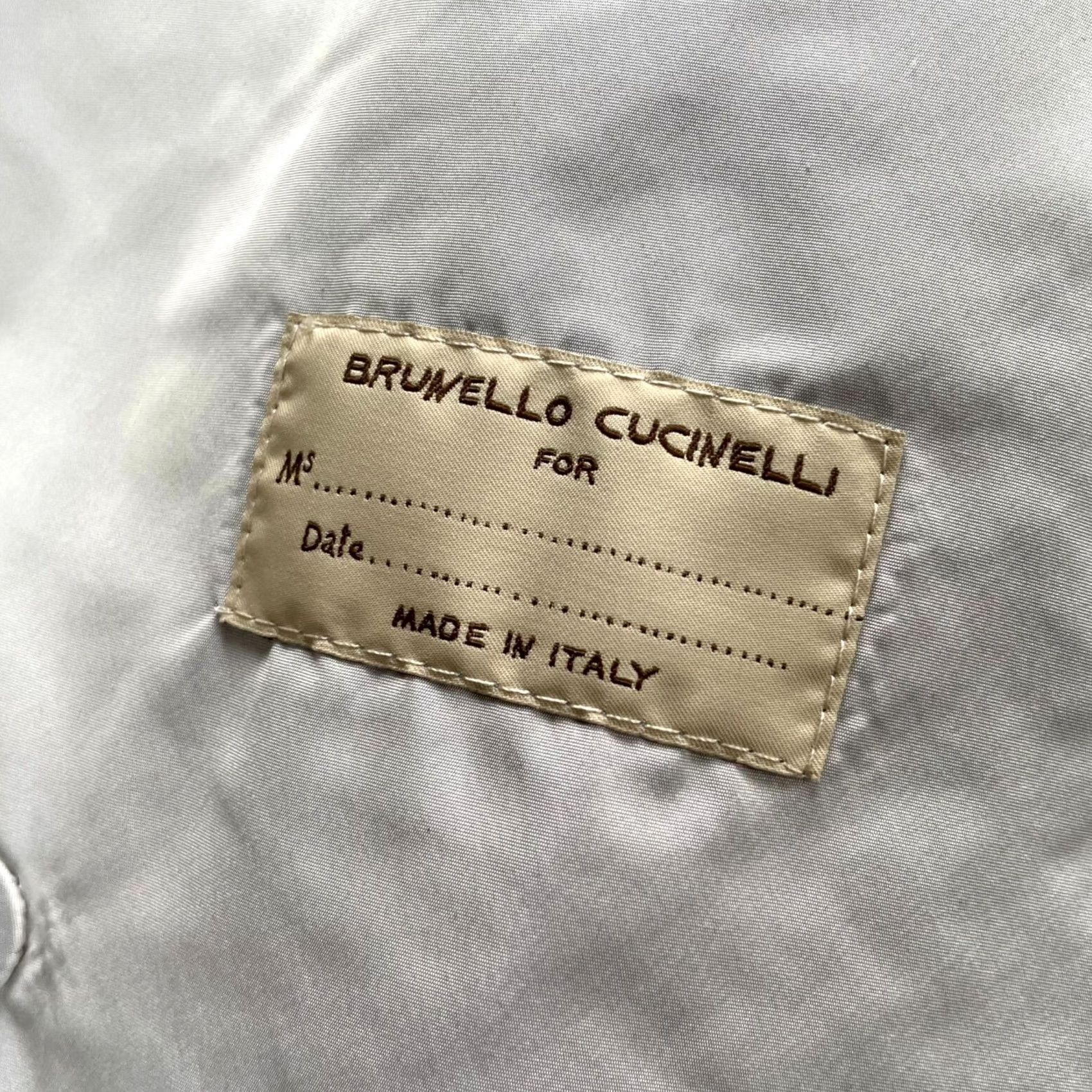 Brunello Cucinelli Brunello Cucinelli Jacket Womens XL White Silk Blend Hooded Removable Hood Parka Short Sleeve Long Sleeve Snap Closure Satin Lining Silk Size XL / US 12-14 / IT 48-50 - 6 Thumbnail