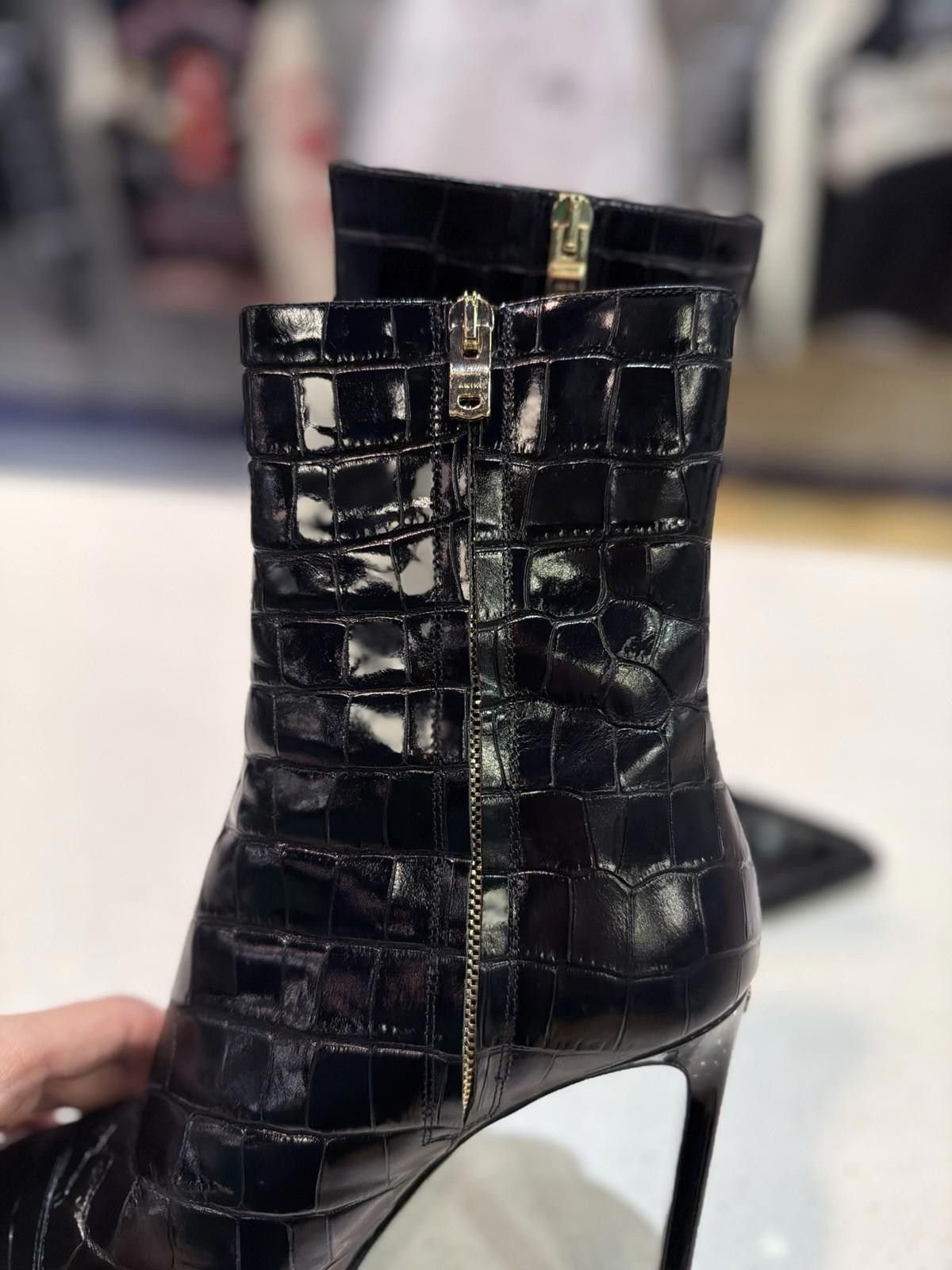 Amiri AMIRI Black Snakeskin Stiletto High Heel Boots 38 - 8US Size US 8 / IT 38 - 7 Thumbnail