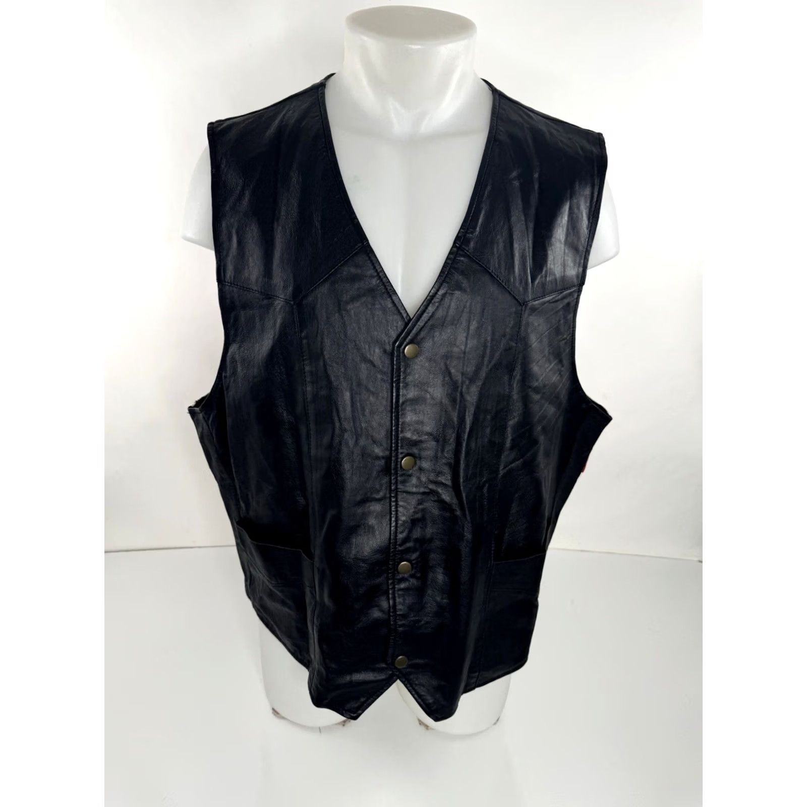 Vintage Nike Shirt USA Embroidered Leather Mens 3XL Vest Biker Independence Day Leather USA Size US XXL / EU 58 / 5 - 3 Thumbnail