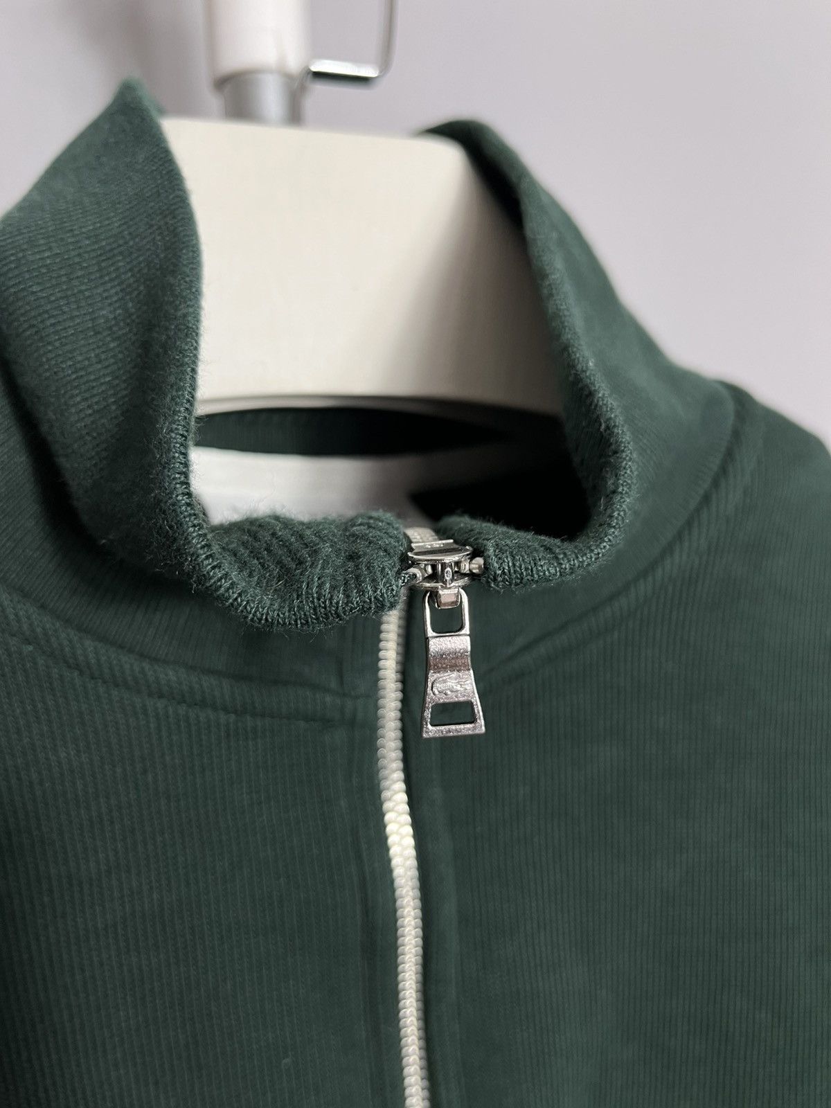 Lacoste Lacoste mens sweatshirt zip-up high neck green cotton Size US XL / EU 56 / 4 - 3 Thumbnail