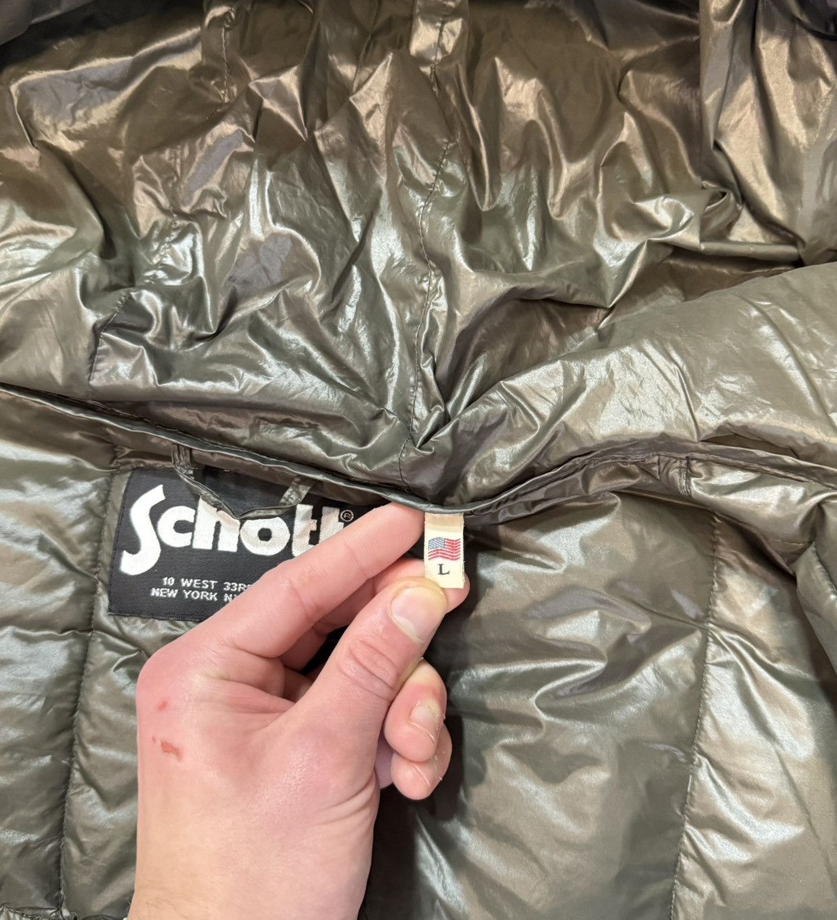 Schott Schott NYC RITCH Down Jacket LMen Black Hooded Puffer Winter Size US L / EU 52-54 / 3 - 5 Thumbnail