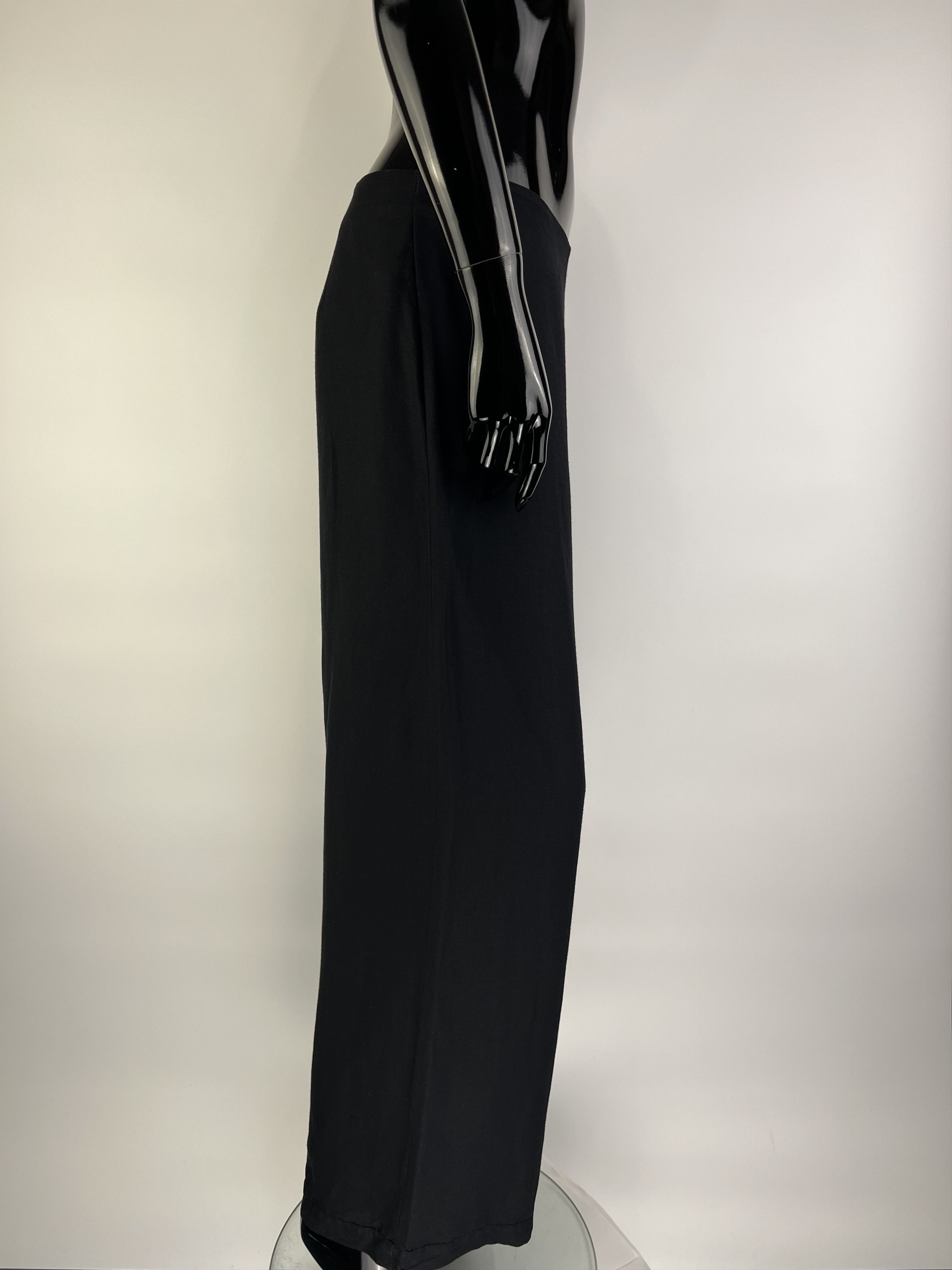 Sarah Pacini Sarah Pacini Black Linen Rayon Trousers Pants Size 2 Size 30" / US 8 / IT 44 - 2 Thumbnail