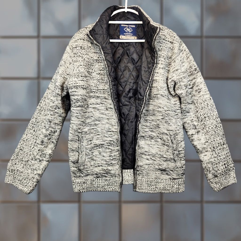 Other Amongst Others Mens Sweater Jacket XL Grey Full Zip Insulated Quilt Lined Casual Jacket Coatigan Mens XL Grey, Full Zip, Cardigan? Size US XL / EU 56 / 4 - 1 Thumbnail