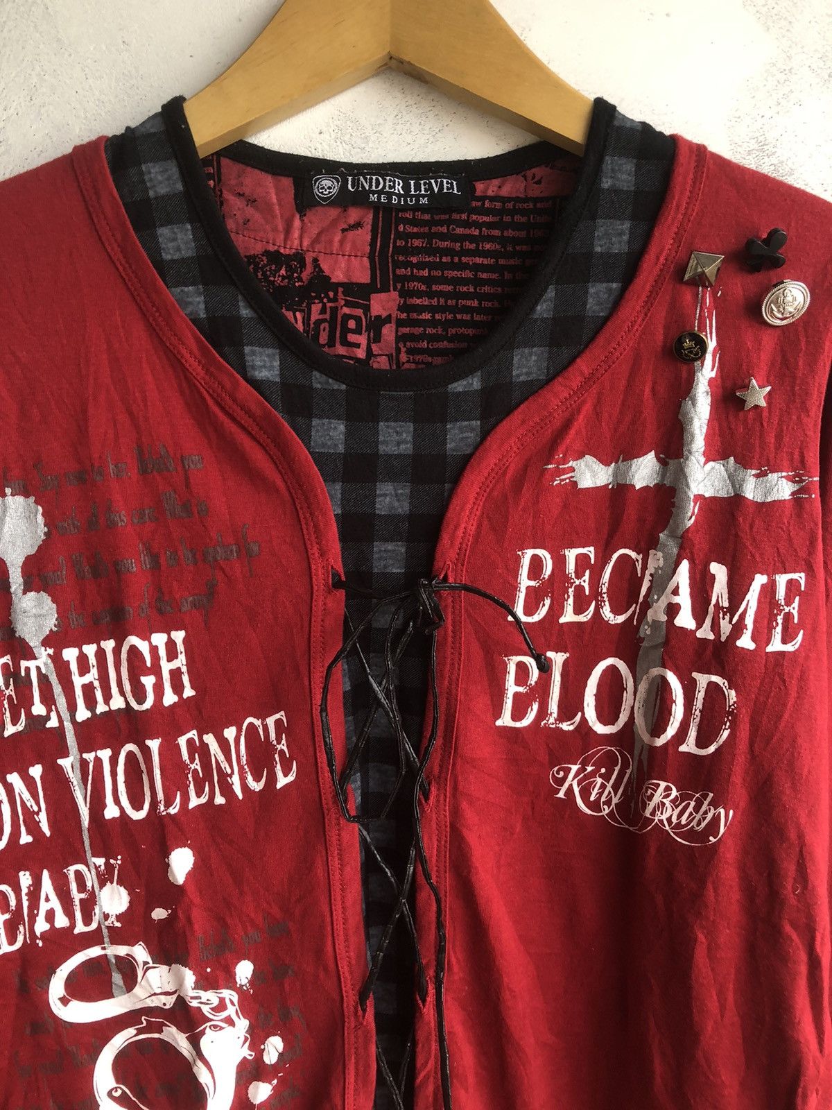 Hysteric Glamour Japanese Gothic Tribal Poem Double Layer Rock Punk Style Size US M / EU 48-50 / 2 - 6 Thumbnail