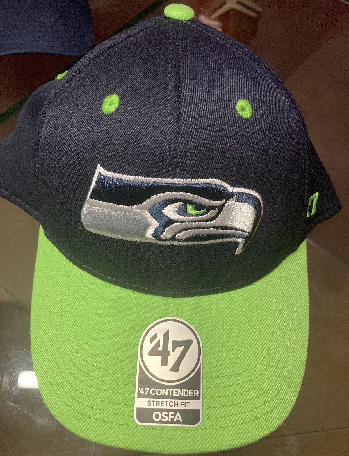47 Brand Seattle Seahawks 47 contender stretch fit osfa green hat cap Size ONE SIZE - 1 Thumbnail