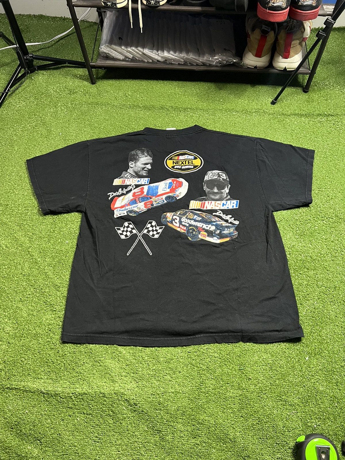 Blouson Bomber Vintage NASCAR Nextel Cup - West Ark - Homme Taille M - Marron/noir