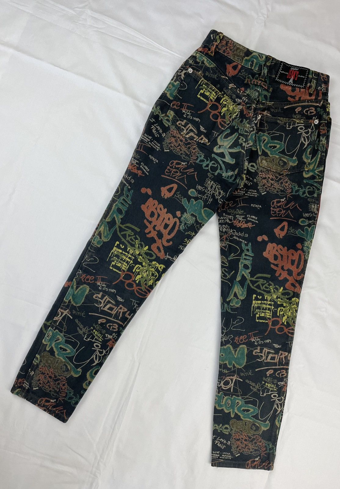 Jean Paul Gaultier SS1994 Jean Paul Gaultier Graffiti Print Jeans Vintage Size 26" / US 2 / IT 38 - 4 Thumbnail