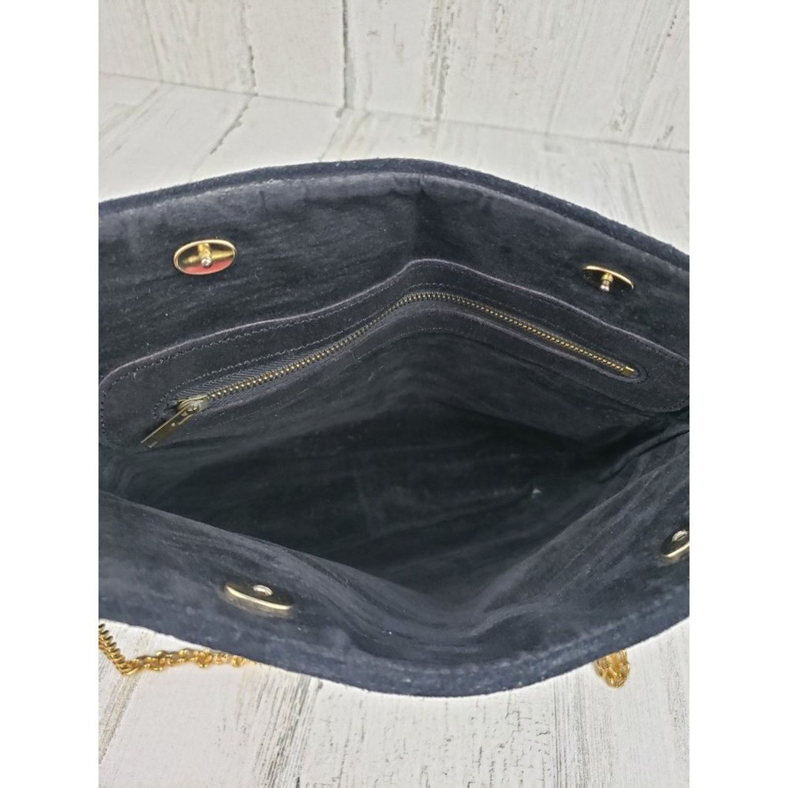 Other Gold-Chain Black Quilted Shoulder Bag Women's Purse Size ONE SIZE - 7 Thumbnail