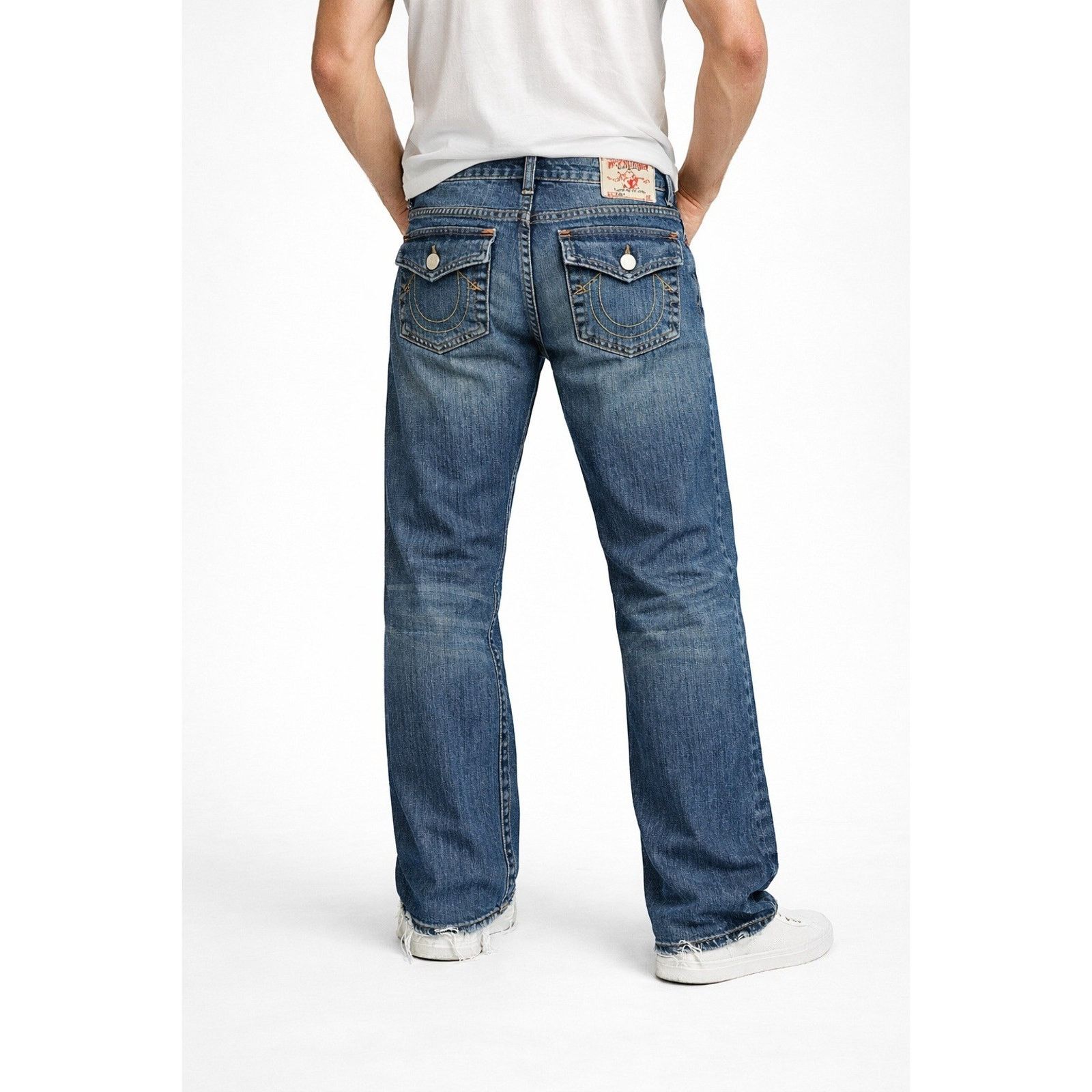 True Religion True Religion Billy Flap Pockets Men Jeans Blue Denim 31x29 Size US 31 - 2 Thumbnail
