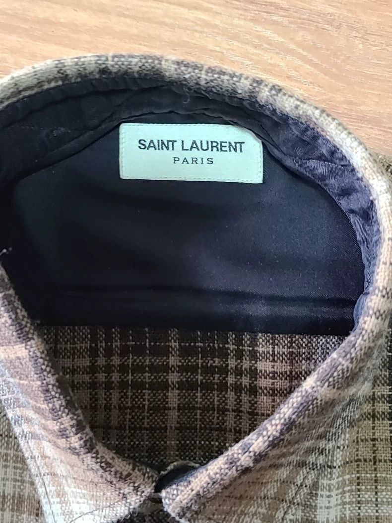 Saint Laurent Paris Saint Laurent Paris Saint Laurent 2013 Wool Flannel Shirt- Size US L / EU 52-54 / 3 - 2 Thumbnail