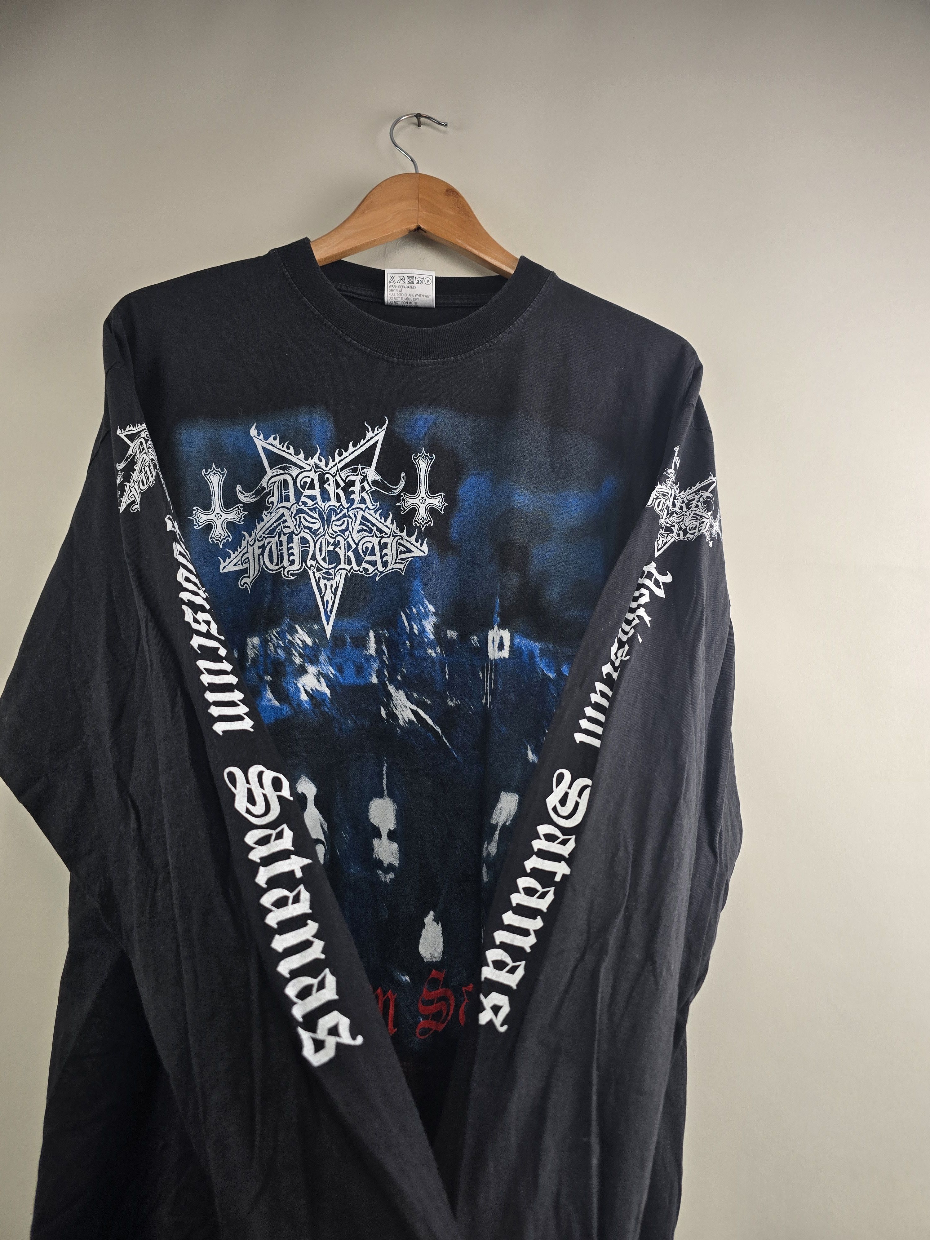 Band Tees × Vintage 1998 Dark Funeral Vobiscum Satanas Long-sleeved XL 23" 30" Size US XL / EU 56 / 4 - 2 Thumbnail