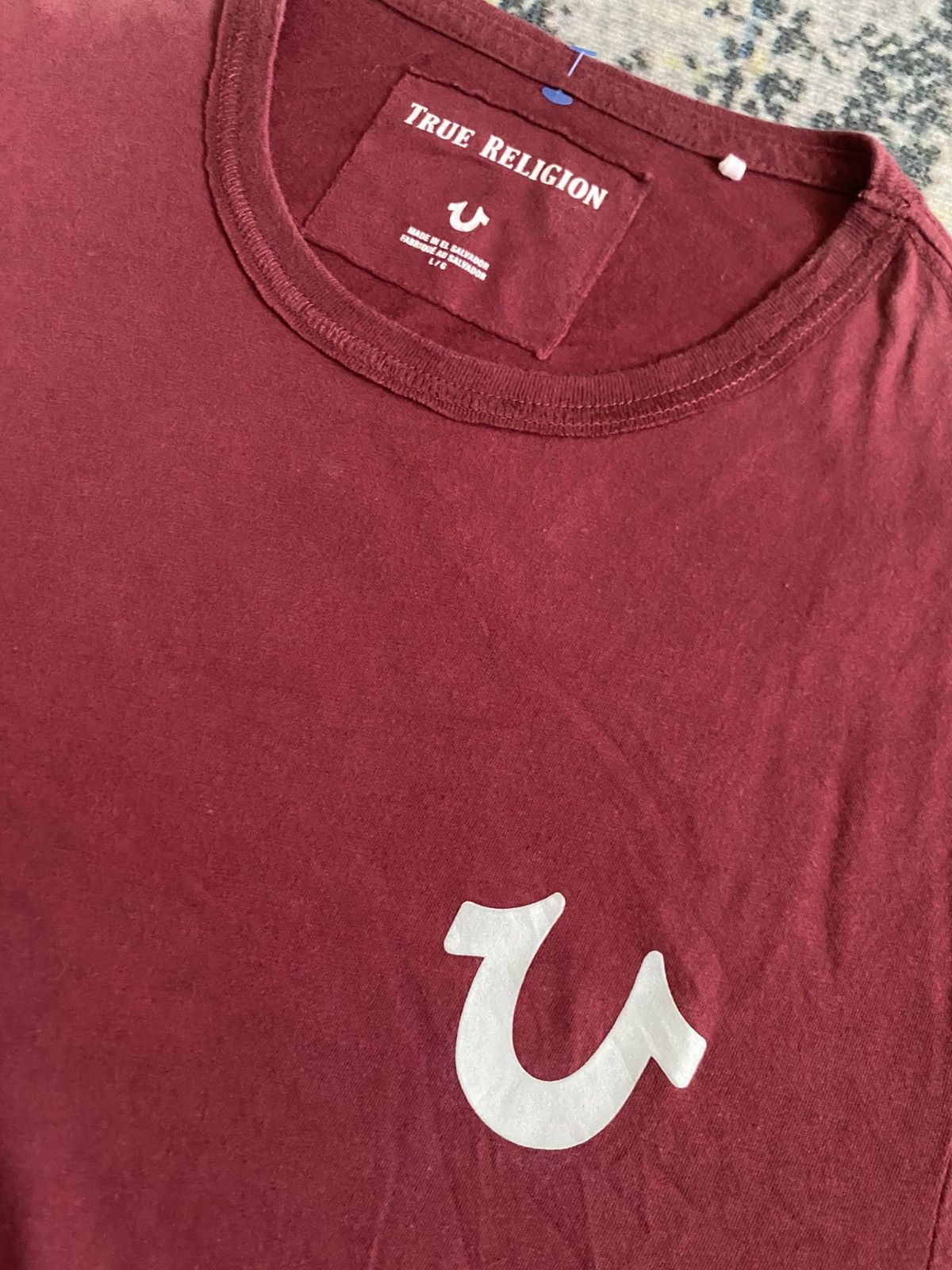 True Religion Vintage True Religion T Shirt Large Logo Buddha Faded Red Size US L / EU 52-54 / 3 - 2 Thumbnail