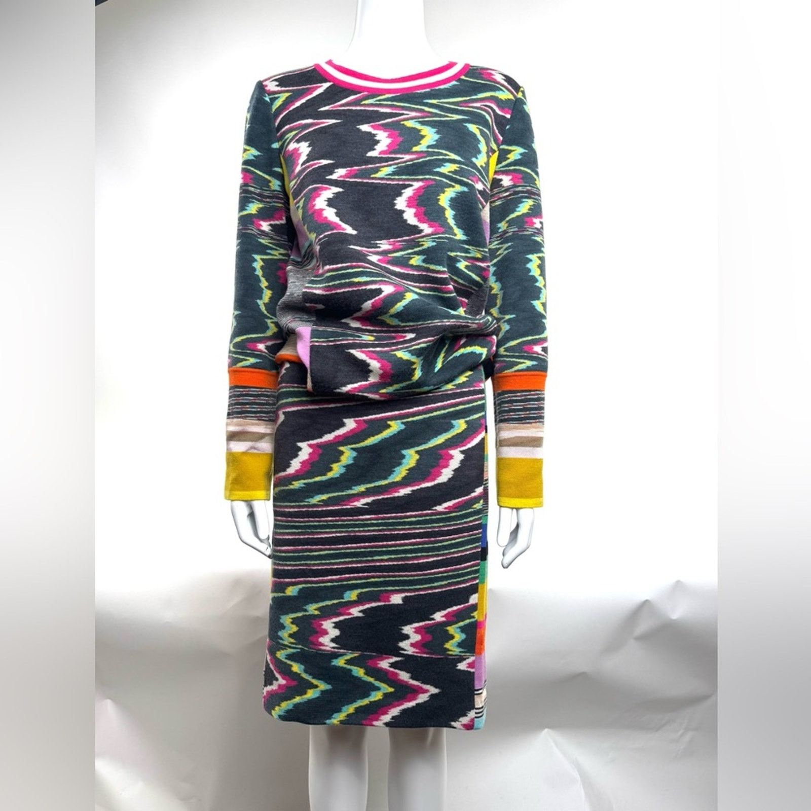 Missoni Missoni flame stitch set cotton top Size 10 Skirt Size 8 Size 30" / US 8 / IT 44 - 1 Thumbnail