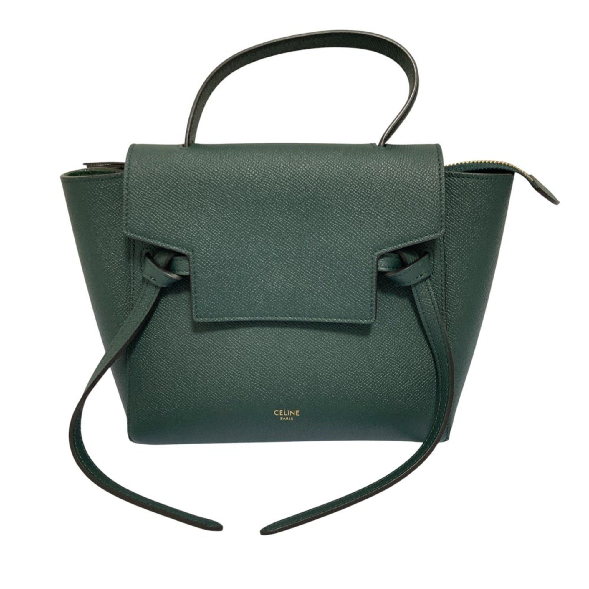 Celine CELINE Nano Belt Bag, 2-Way Shoulder Bag/Handbag, Green, Women's Size ONE SIZE - 1 Thumbnail