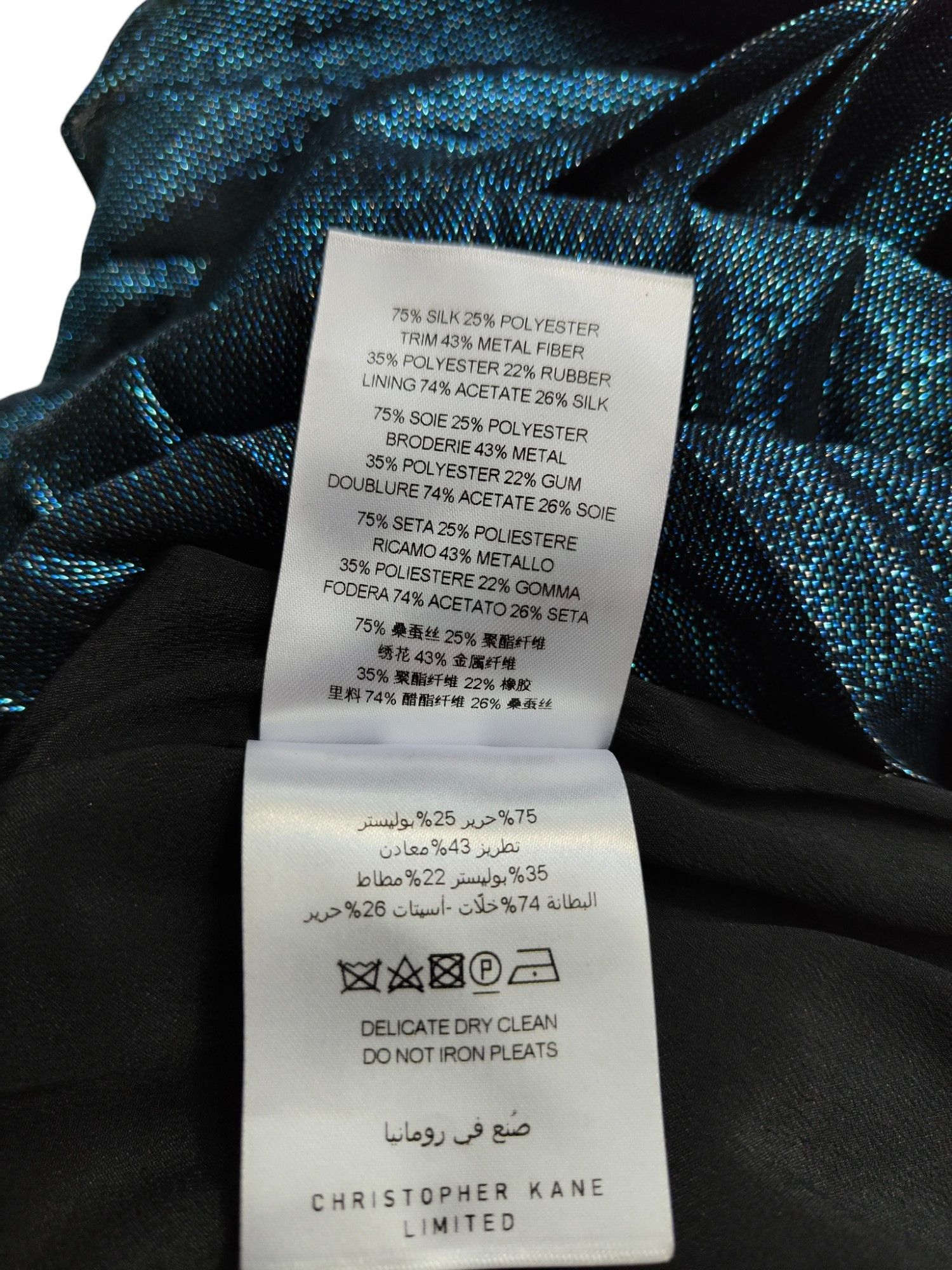 Christopher Kane Blue Shimmering Pleated Skirt Size 27" / US 4 / IT 40 - 7 Thumbnail
