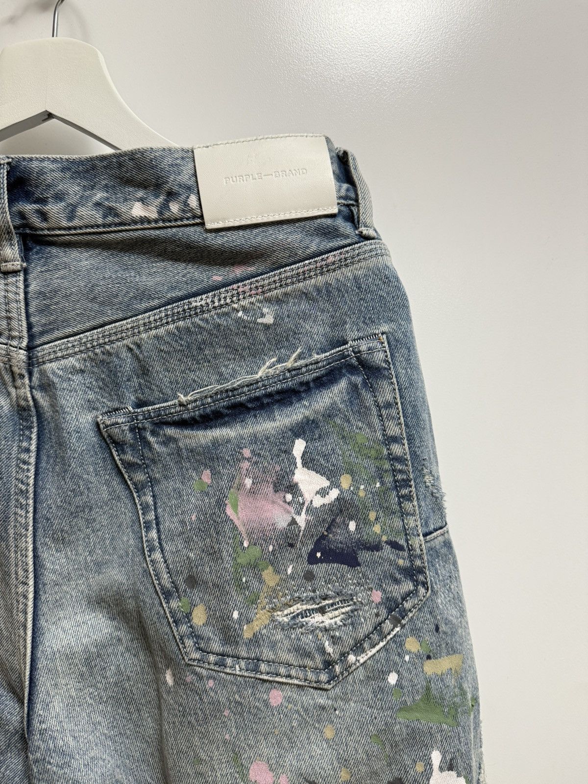 Purple Brand Purple Brand Paint Splatter Jeans Size US 31 - 9 Thumbnail