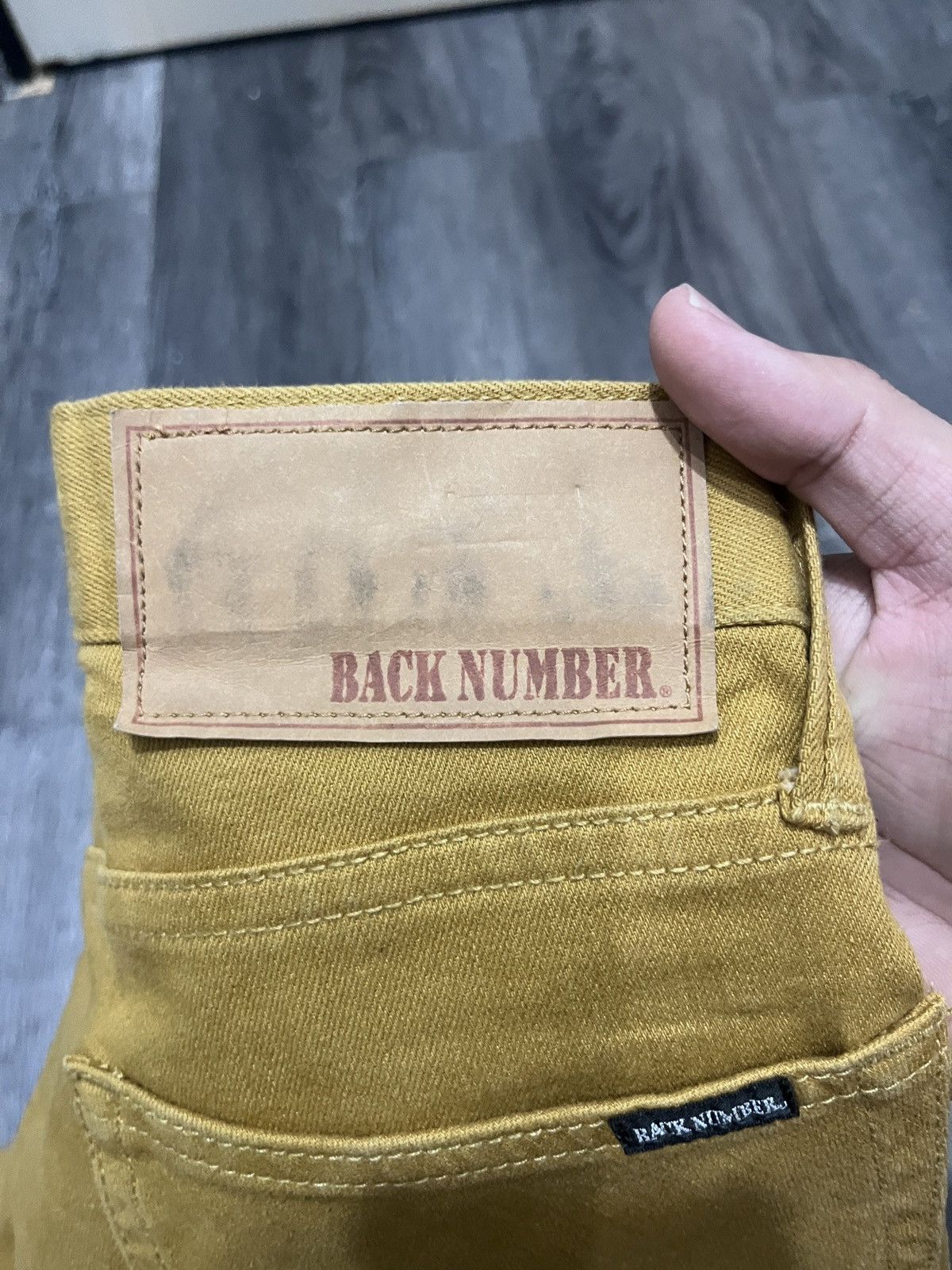 Hysteric Glamour × Japanese Brand × Tornado Mart Back Number Color Denim Edition (Mustard Yellow) Size US 30 / EU 46 - 9 Thumbnail