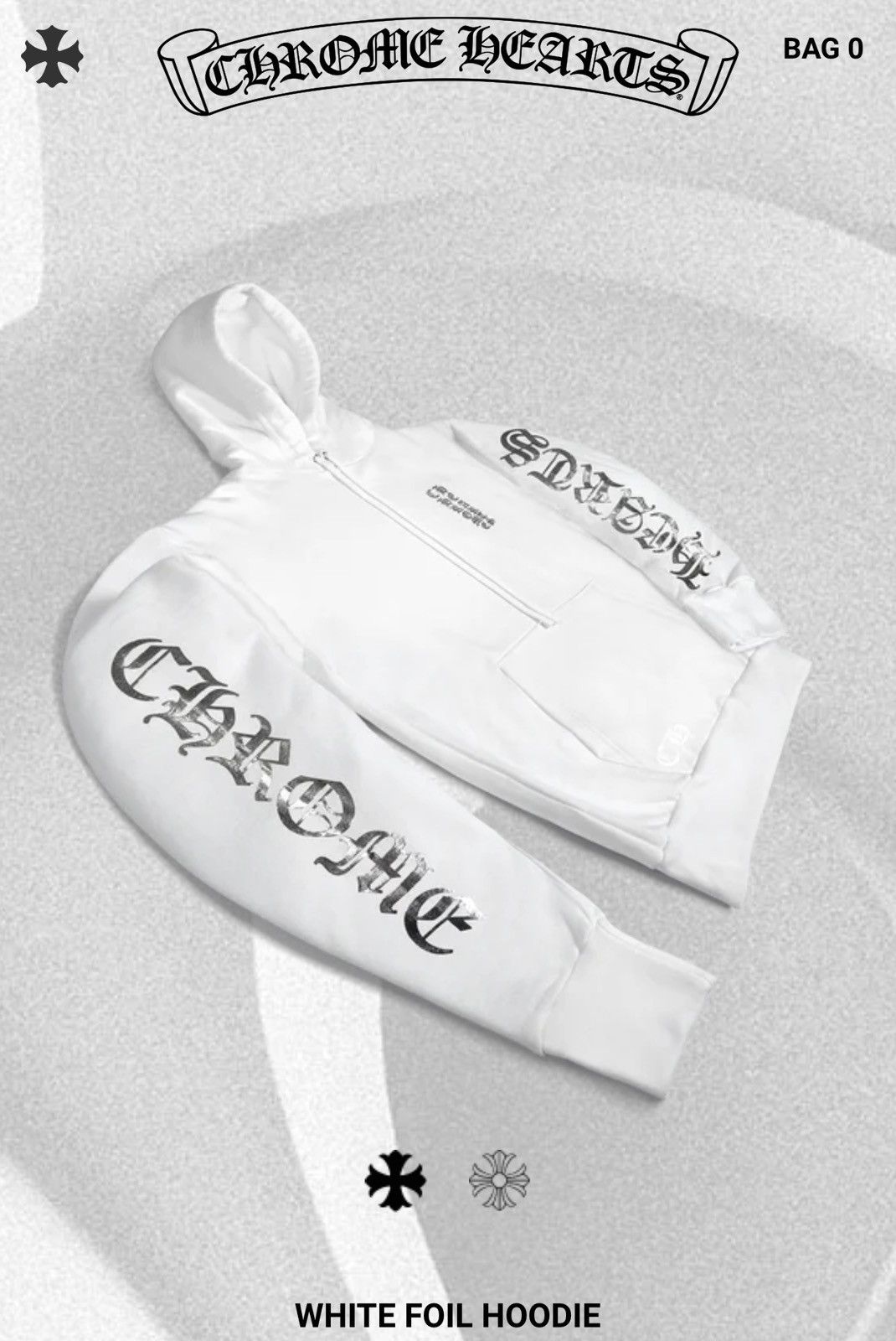 Chrome Hearts Chrome hearts white foil hoodie Size US S / EU 44-46 / 1 - 1 Thumbnail
