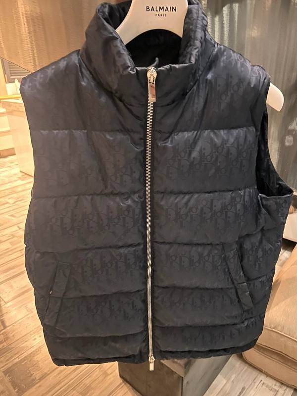 Dior Puffer Vest Black Dior Mens Body Warmer Jacket Gilet Homme