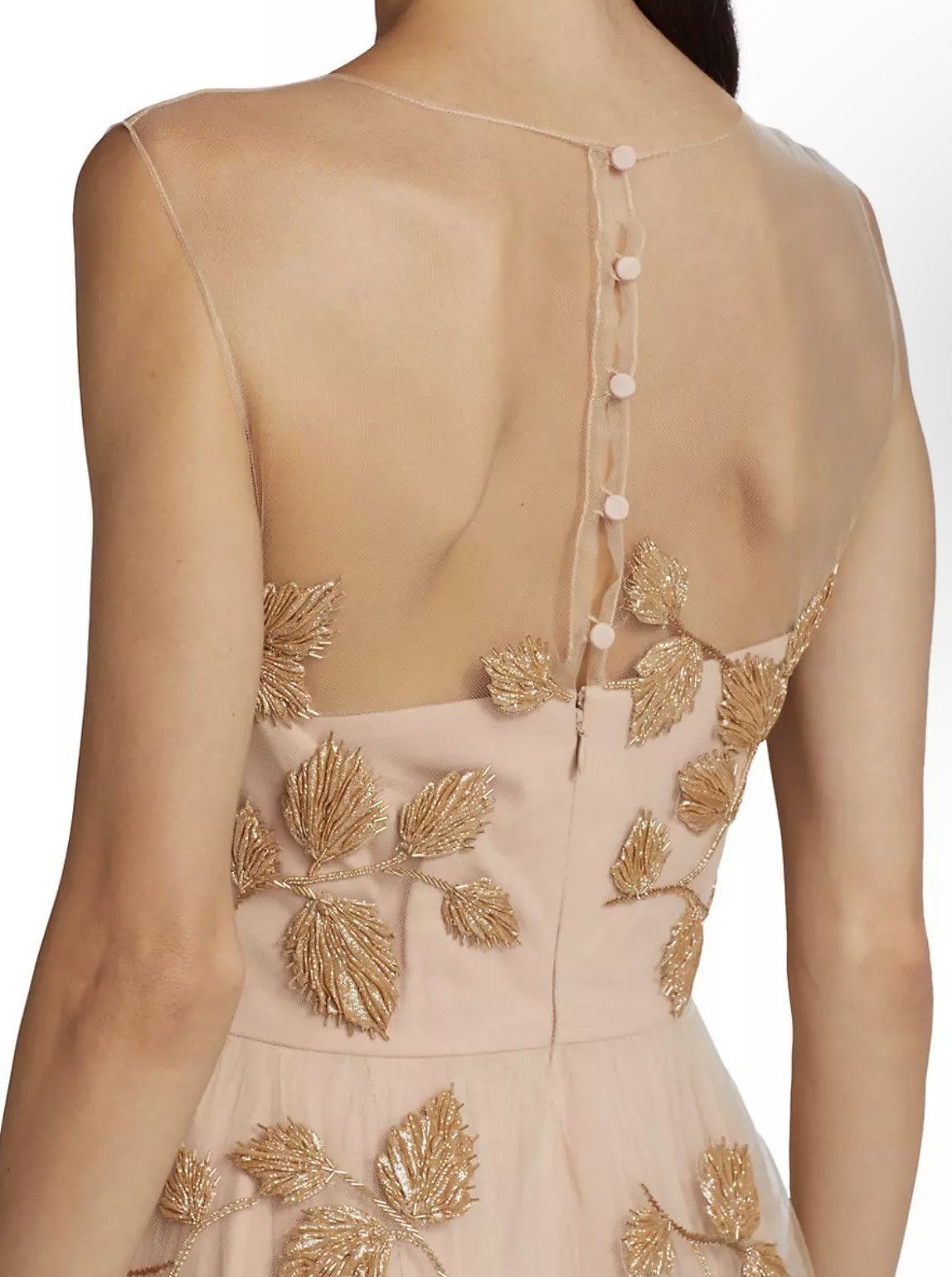 Carolina Herrera Carolina Herrera Dress With Gold leaf Embroidery! Size XS / US 0-2 / IT 36-38 - 4 Thumbnail