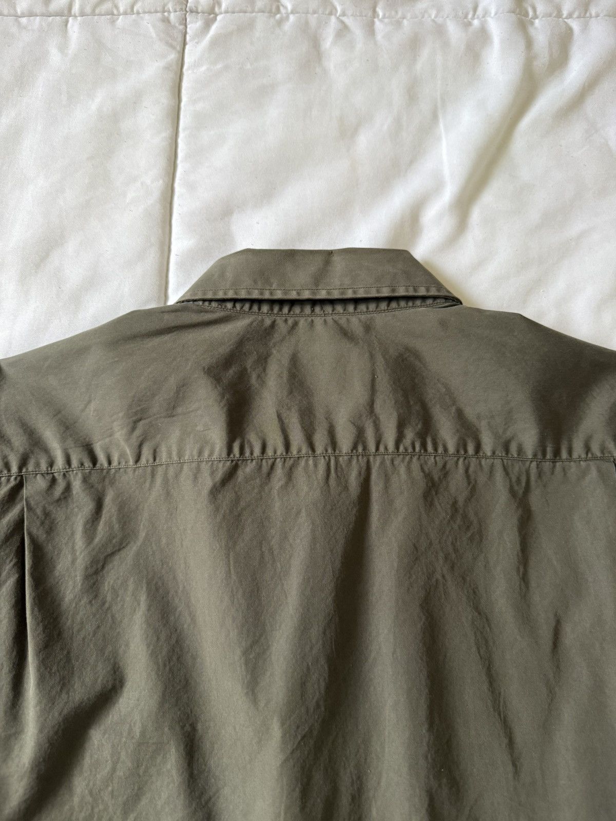 Acne Studios Acne Studio Face Logo Men's Olive Green Button-Down Shirt Size US M / EU 48-50 / 2 - 9 Thumbnail