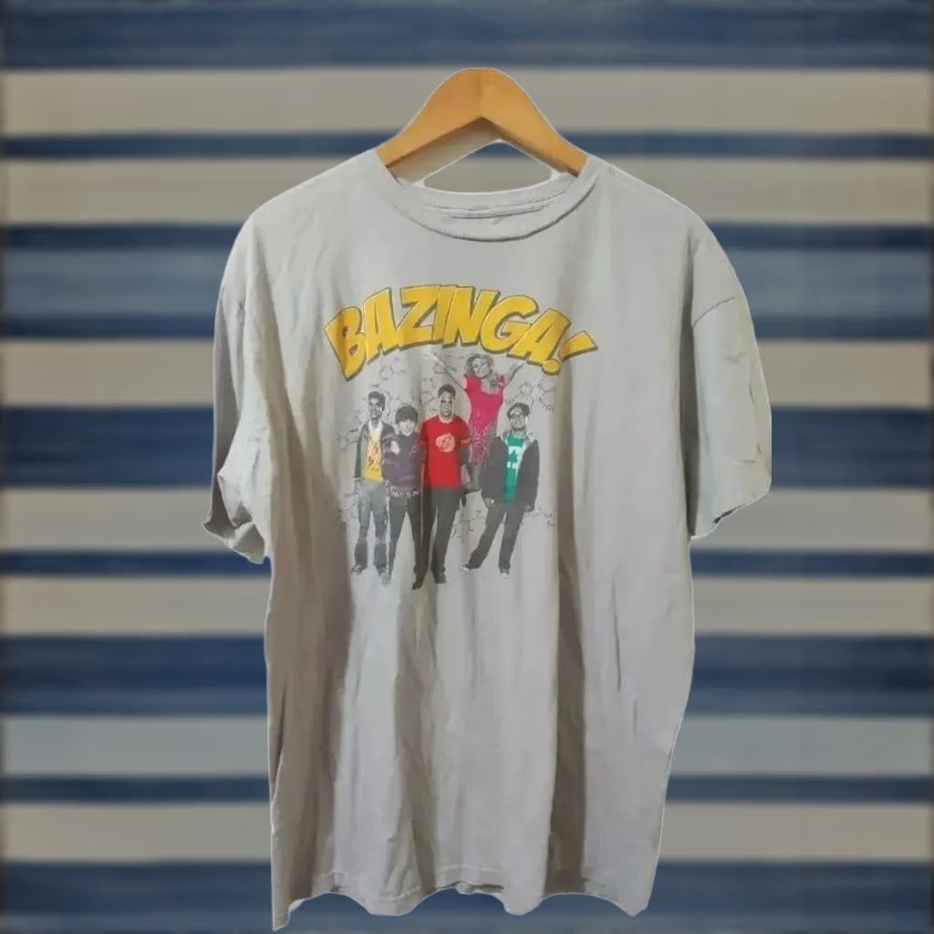 The Big Bang Theory Shirt Mens 2x Gray Bazinga! Short Sleeve Cotton Graphic Tee Funny, Men’s (Size Xxl)
