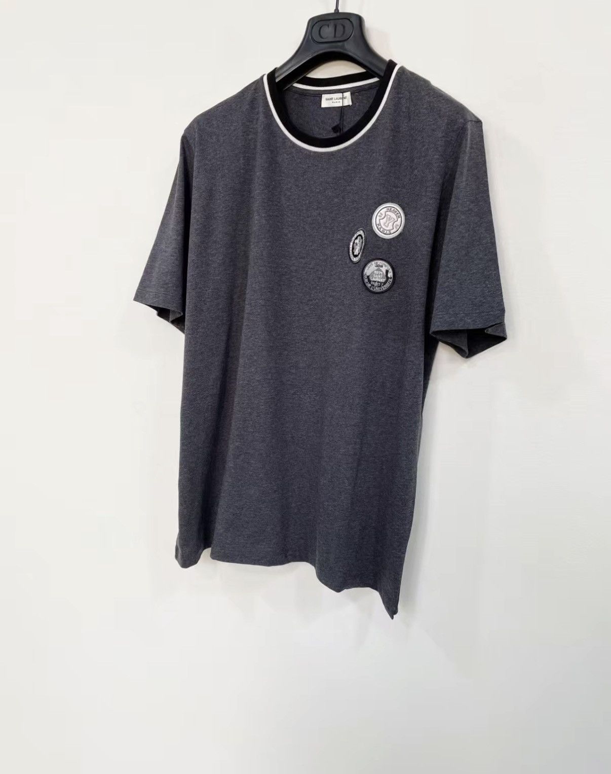 Saint Laurent Paris SAINT LAURENT 100% Cotton Short Sleeve T-shirt J30 Size US M / EU 48-50 / 2 - 2 Thumbnail
