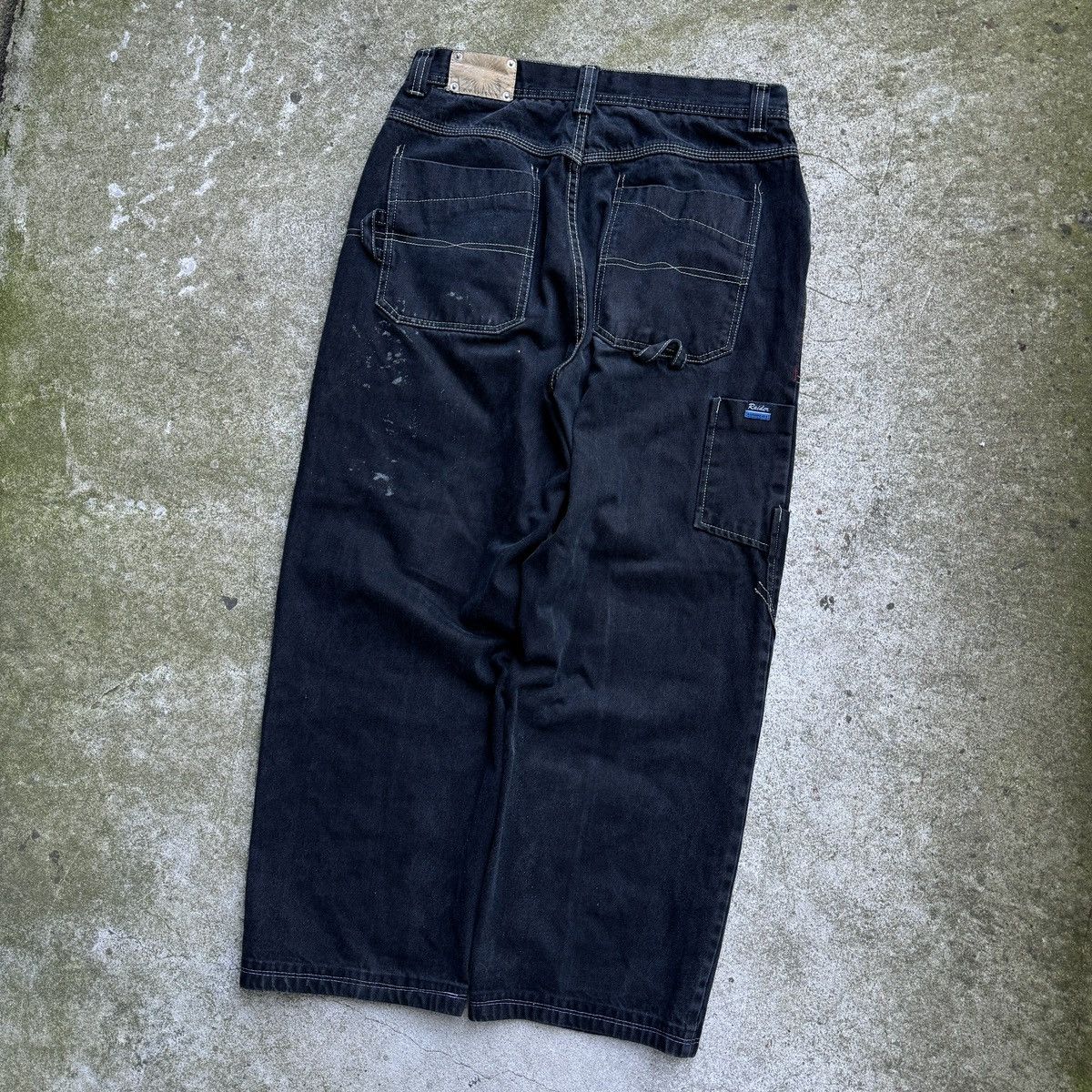 Vintage Y2K Baggy Faded Thrashed Wide Leg Skater Jeans ERD Grunge Size US 32 / EU 48 - 10 Thumbnail