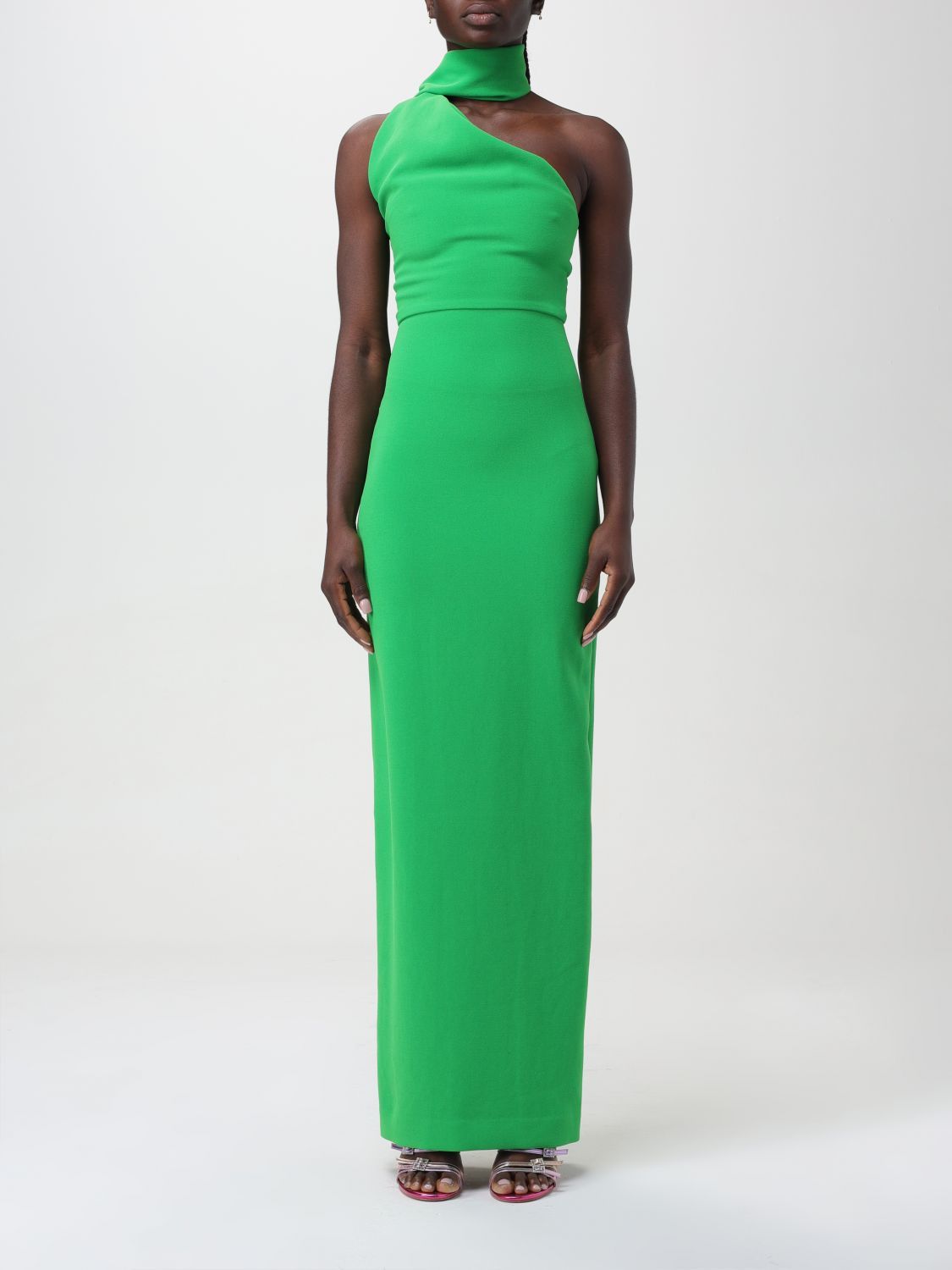 image of Solace London Dress Woman Green, Women's (Size Large)