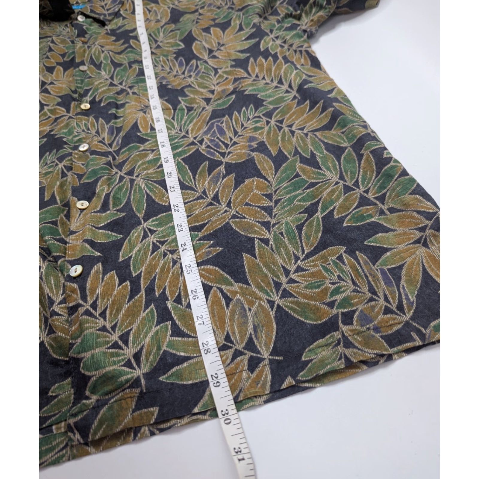 Tori Richard Tori Richard Men's Hawaiian Shirt Hawaiian Leaves Design Cotton Lawn Size XL Multicolor Button-Up Short Sleeve Casual Size US XL / EU 56 / 4 - 4 Thumbnail