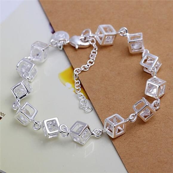 Other Women 925 Silver Bead Bracelet 8-9” Adjustable 9mm Lobster Size ONE SIZE - 1 Thumbnail