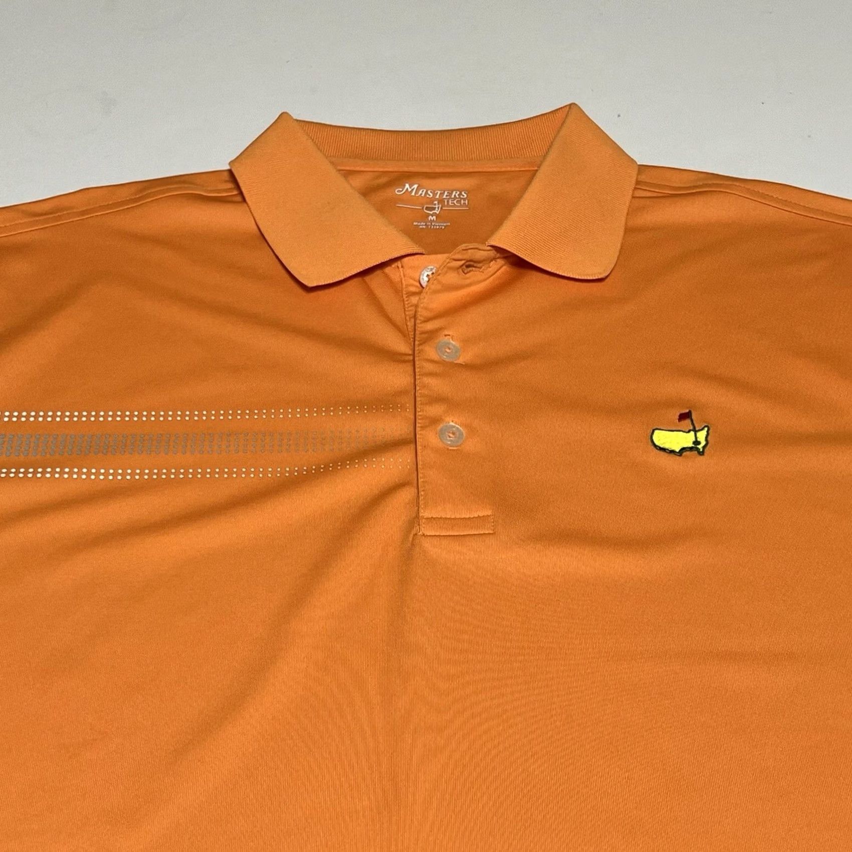 Vintage Masters Tech Polo Shirt Men Medium Orange Stretch Performance Golf Size US M / EU 48-50 / 2 - 2 Thumbnail