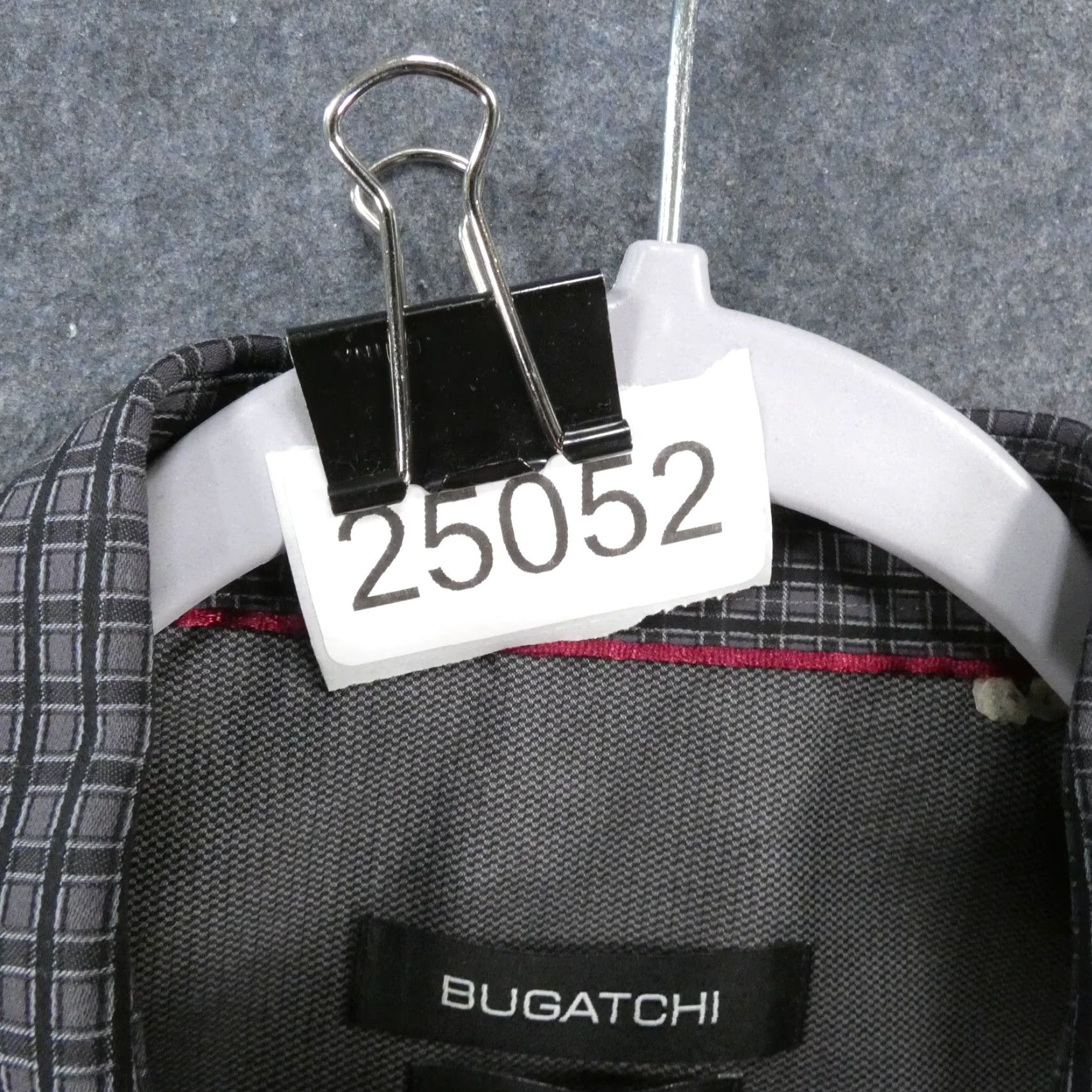 BUGATCHI Bugatchi Shirt Mens Large Classic Fit Long Sleeve Button Up Gray Plaid Size US L / EU 52-54 / 3 - 7 Thumbnail