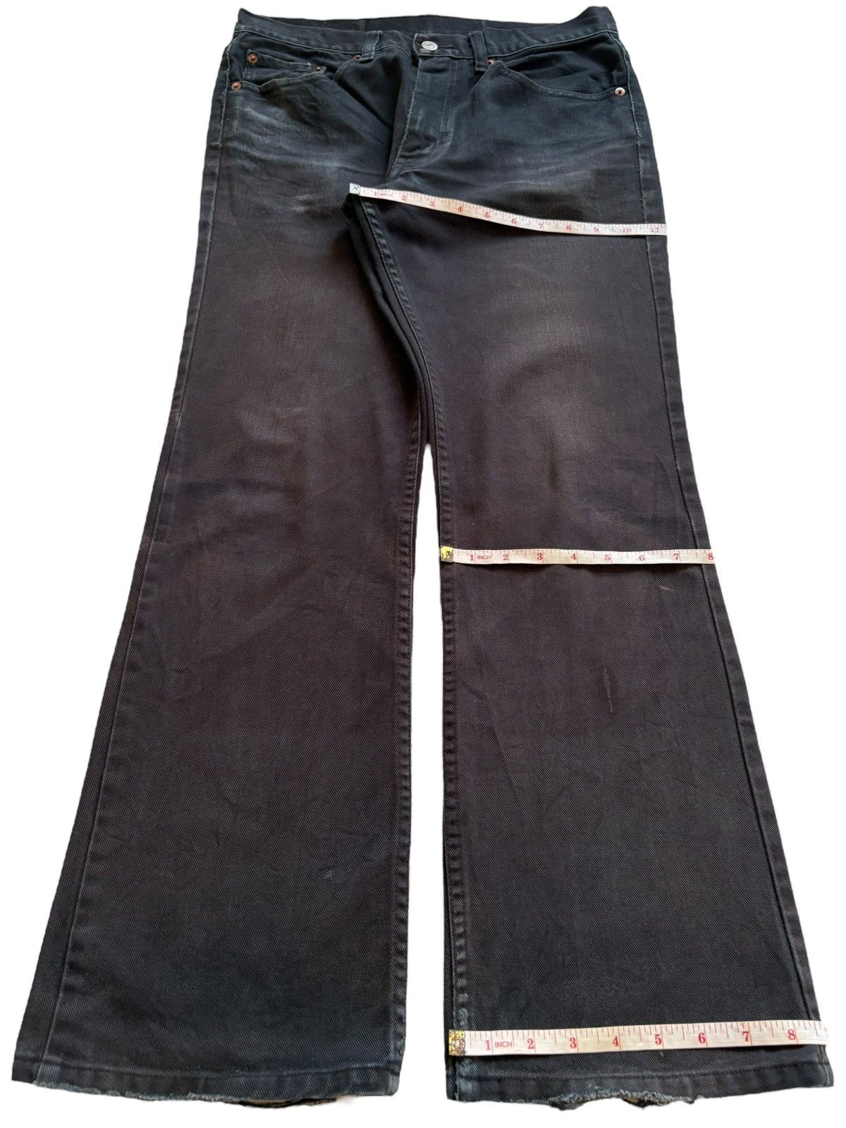 Levi's Vintage 90s Levis 537 Distressed Ripped Bootcut Flare Jeans Size US 30 / EU 46 - 14 Thumbnail